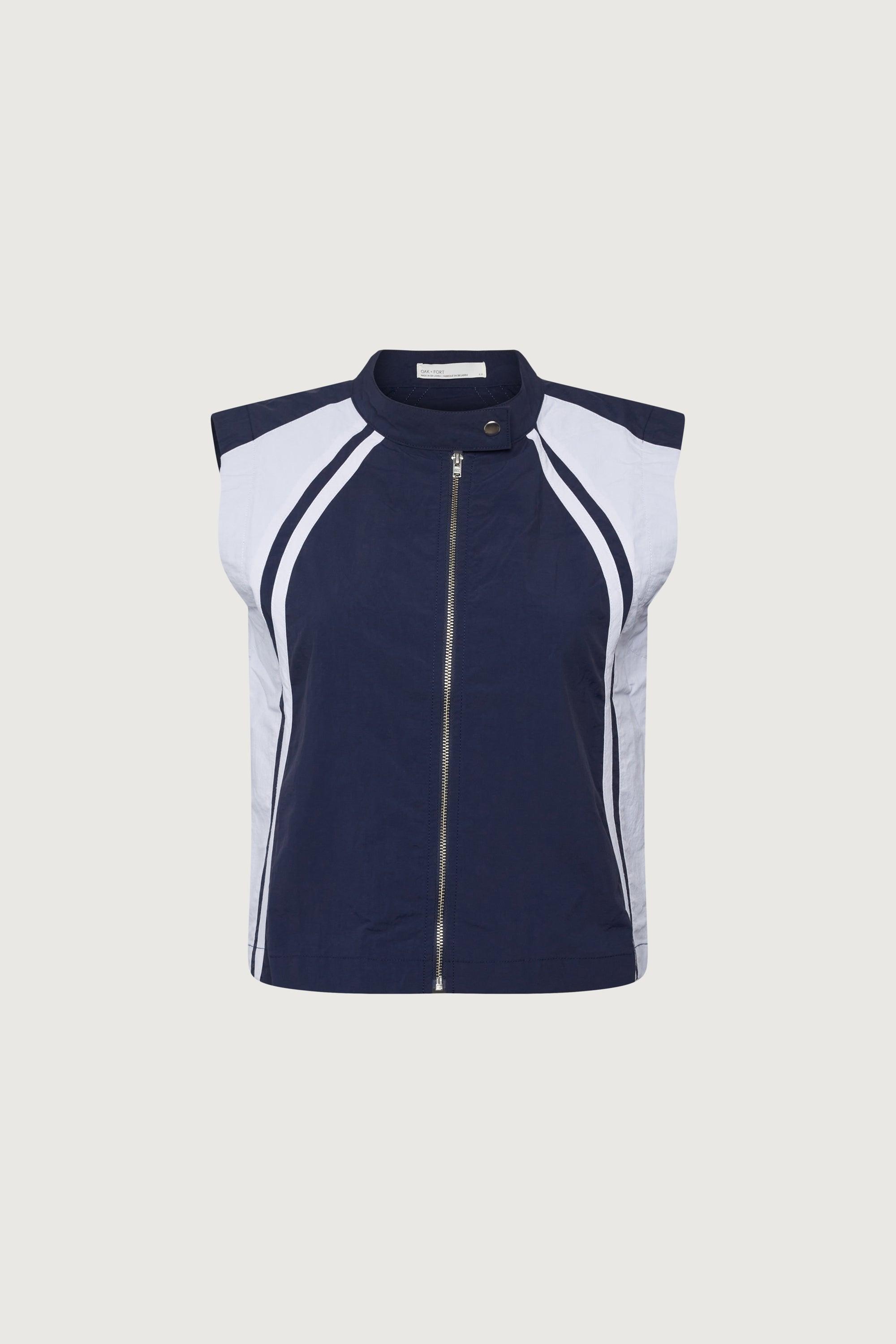 SLEEVELESS NYLON RACER TOP by OAK + FORT