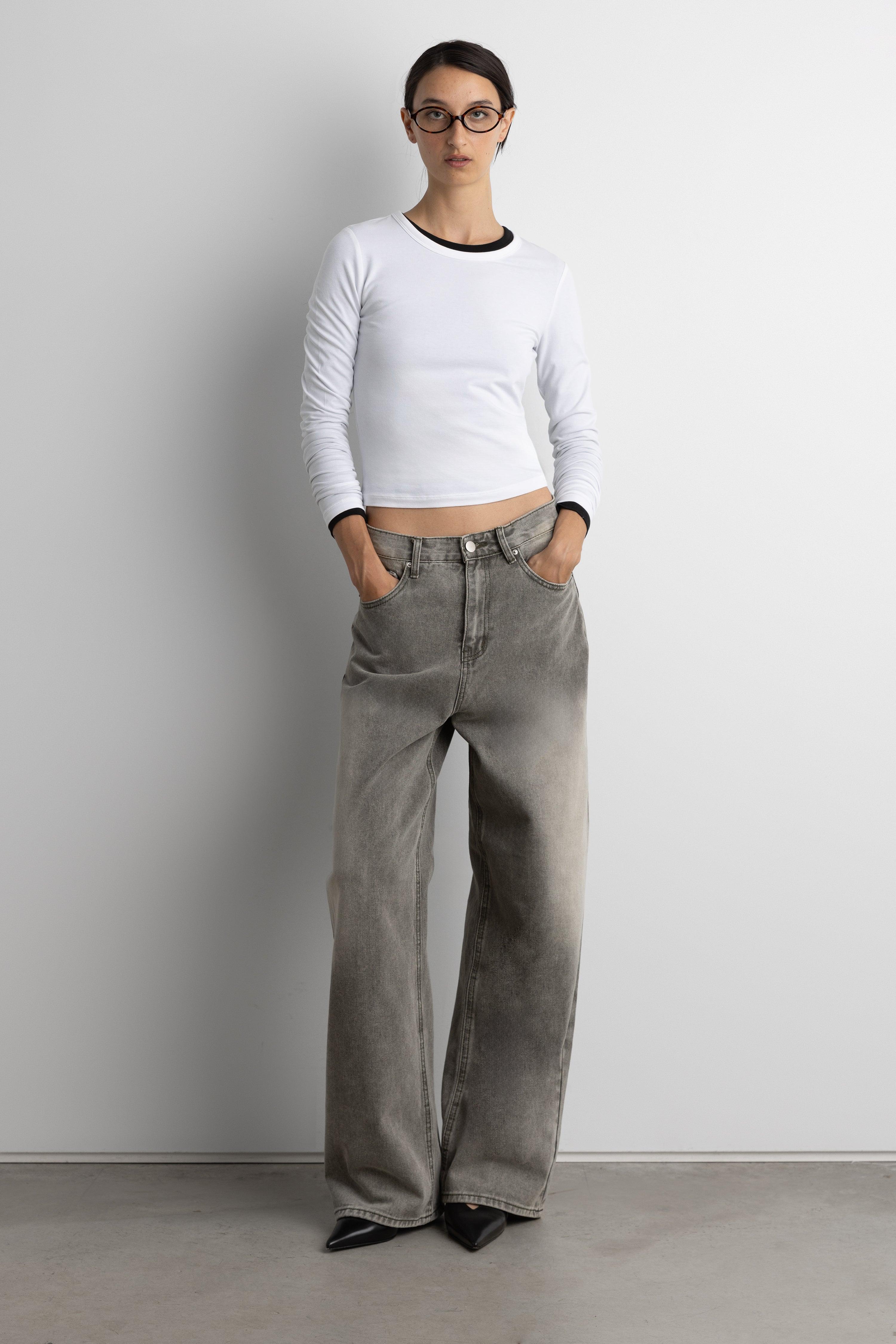 SLIM FIT LONG SLEEVE TOP by OAK + FORT