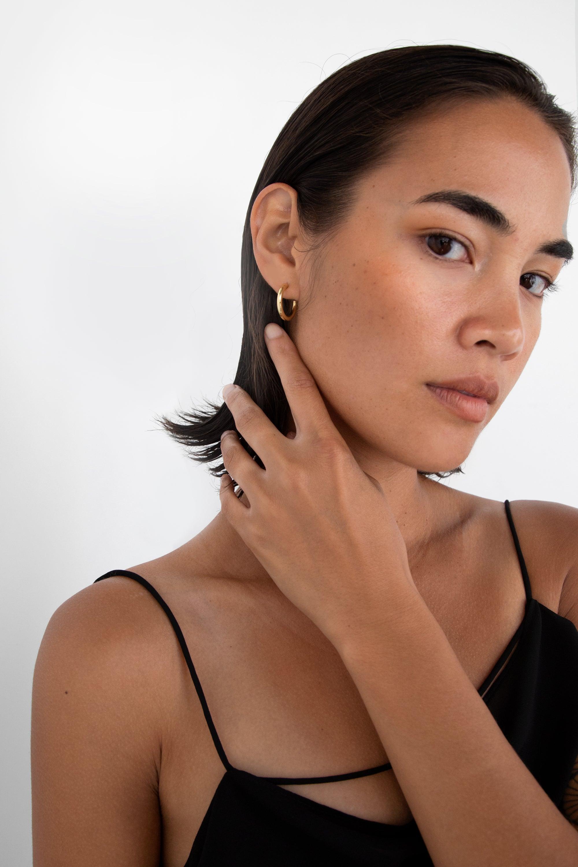 SMALL HOOP EARRINGS by OAK + FORT