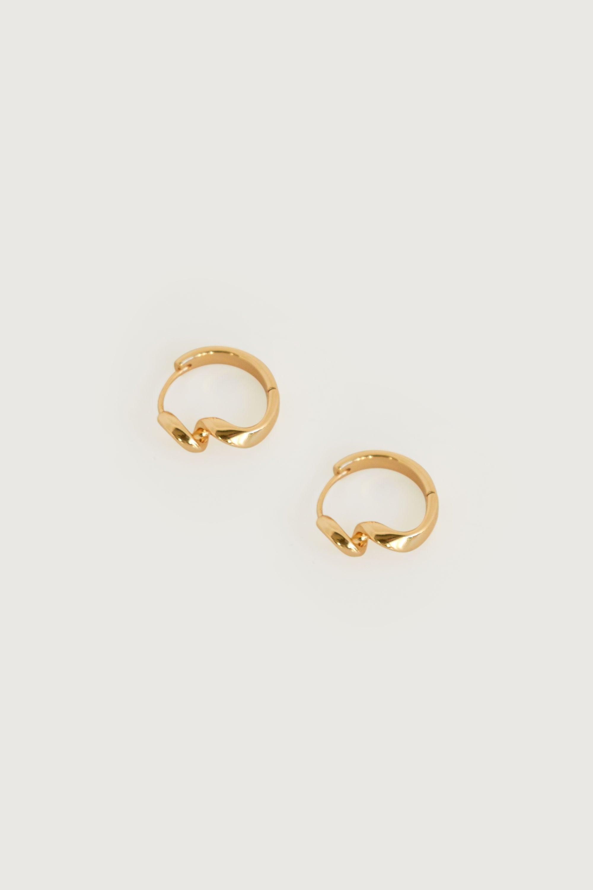 SMALL TWIST HOOP EARRING by OAK + FORT