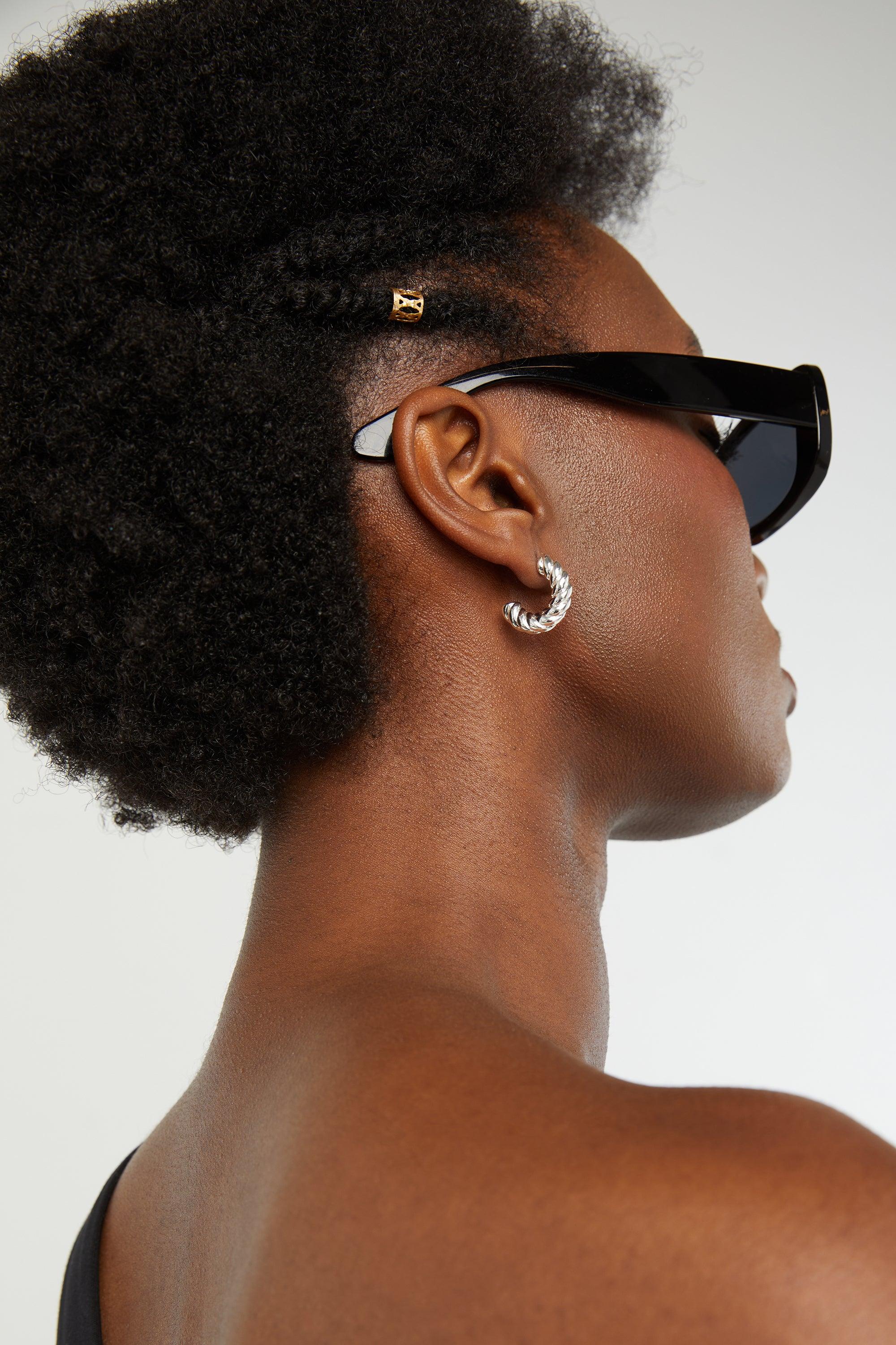 SMALL TWISTED HOOP by OAK + FORT