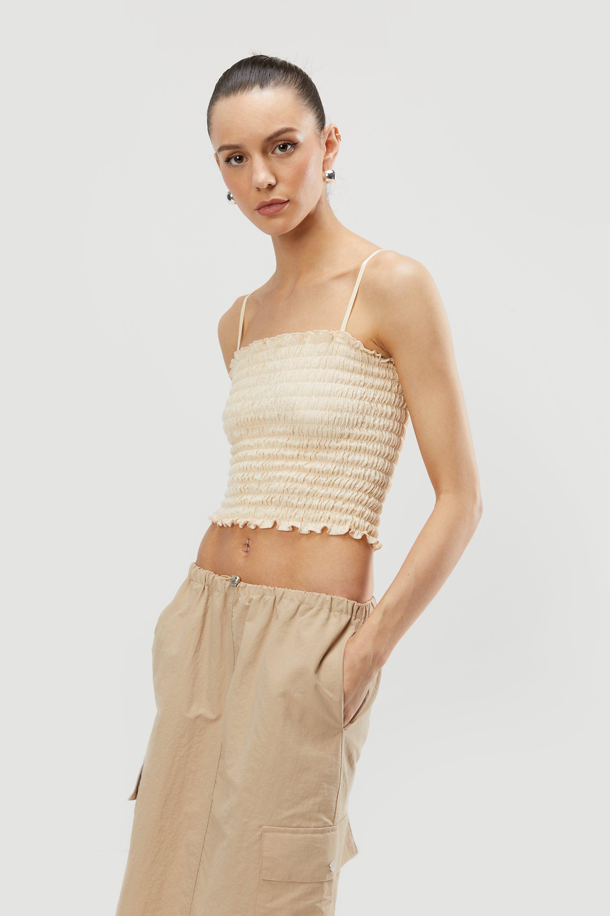 SMOCKED TANK by OAK + FORT