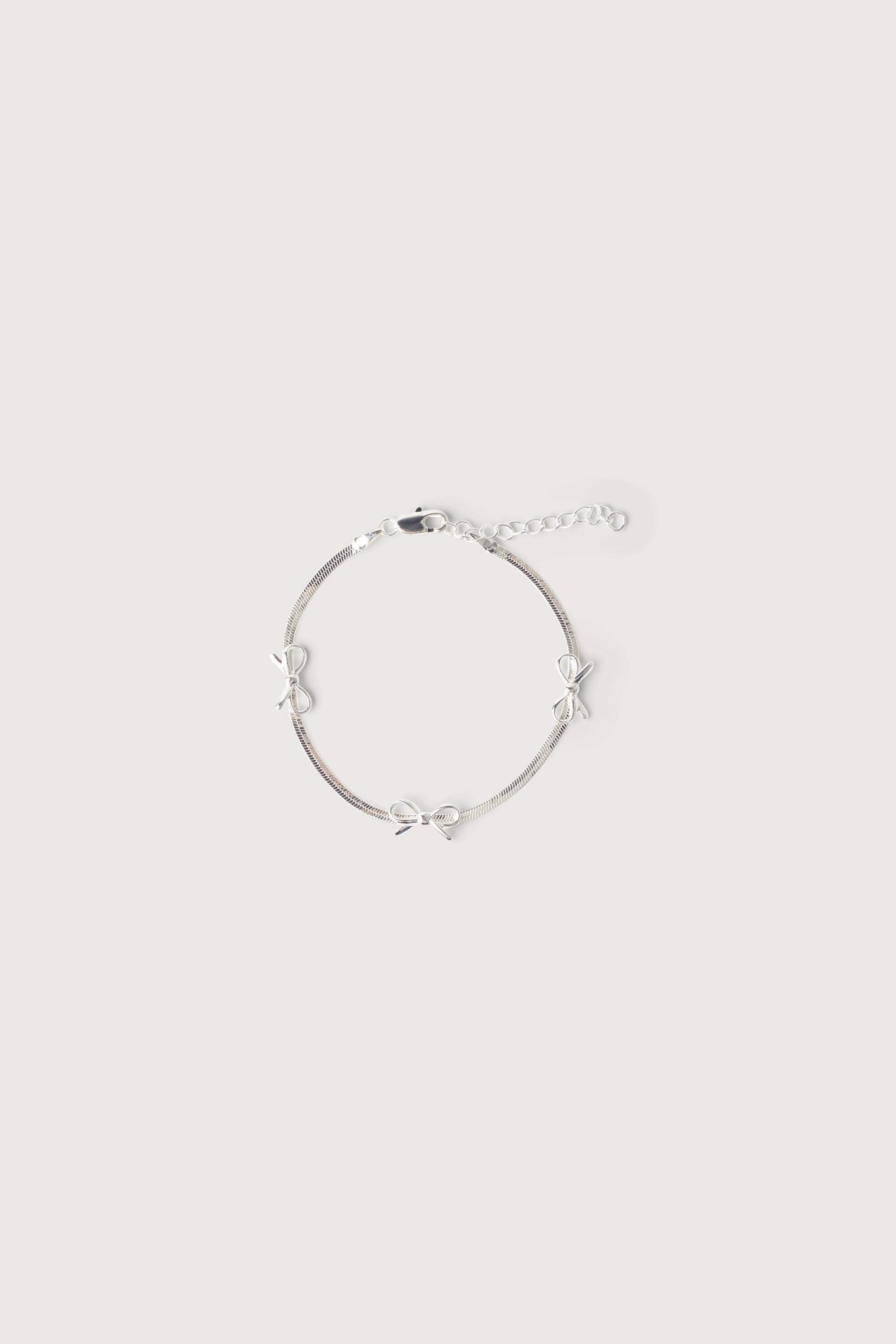 SNAKE CHAIN BRACELET WITH BOWS by OAK + FORT
