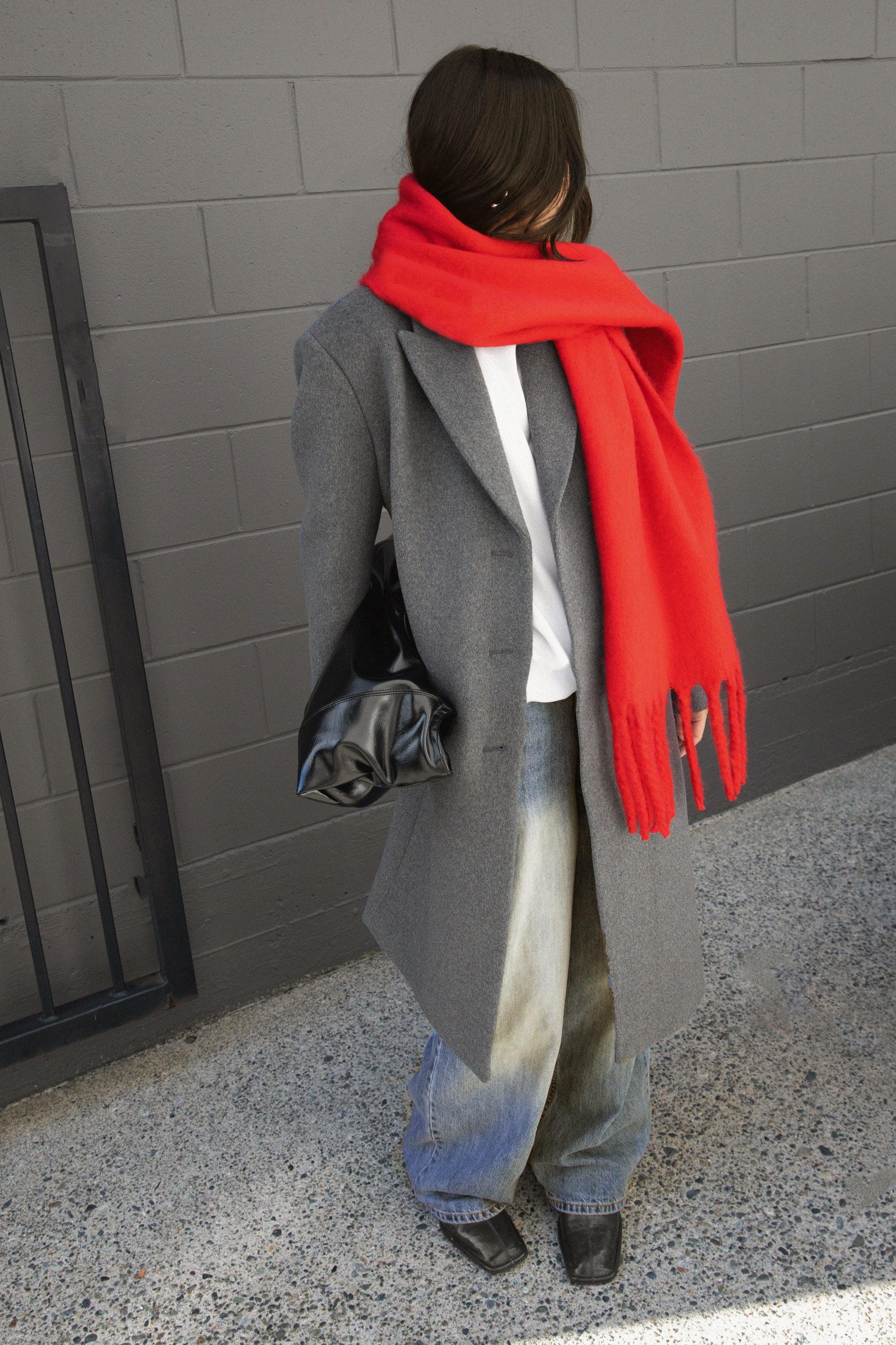 SOLID SCARF WITH TASSELS by OAK + FORT