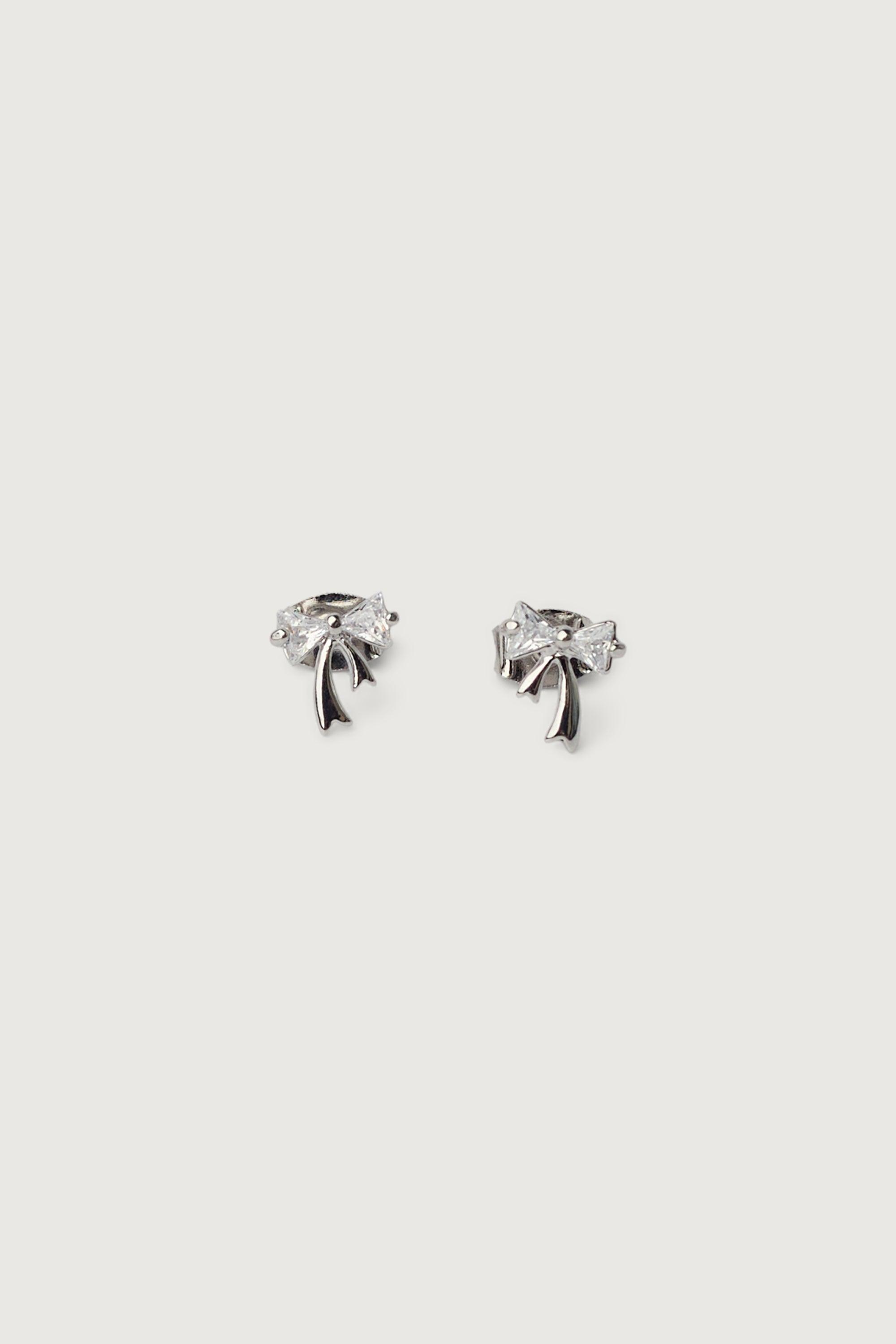 SPARKLY BOW STUD EARRINGS by OAK + FORT