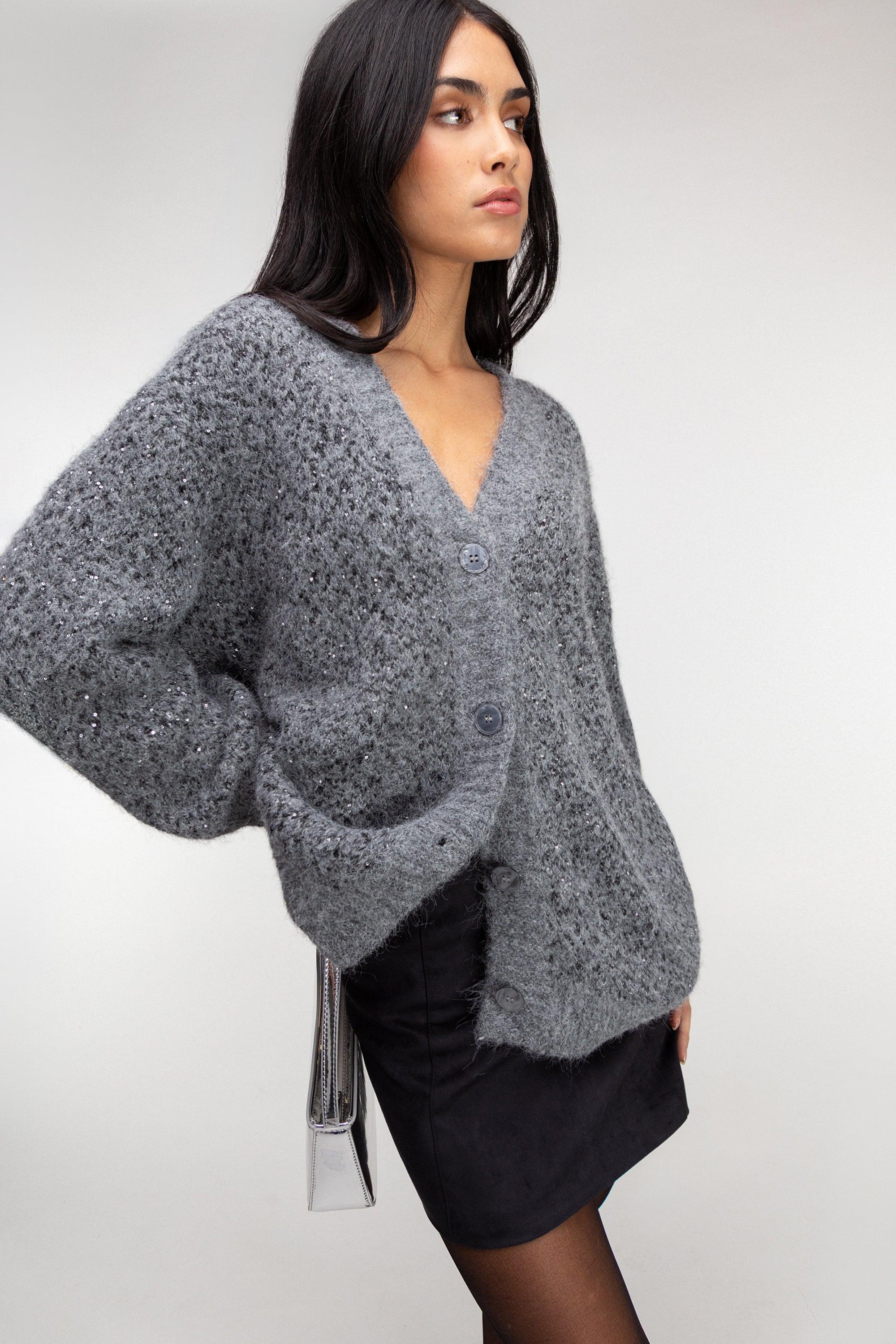 SPARKLY OVERSIZED CARDIGAN by OAK + FORT