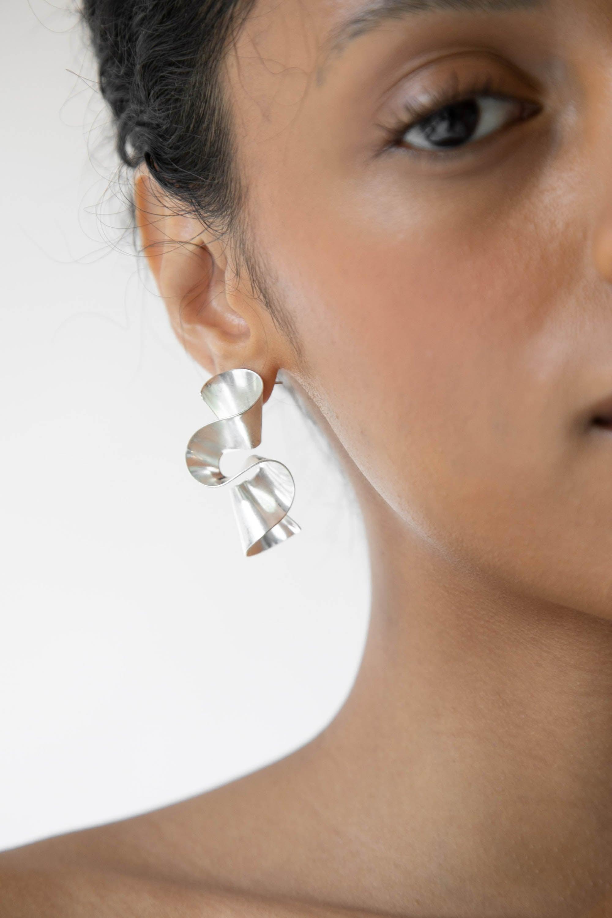 SQUIGGLE ABSTRACT EARRING by OAK + FORT