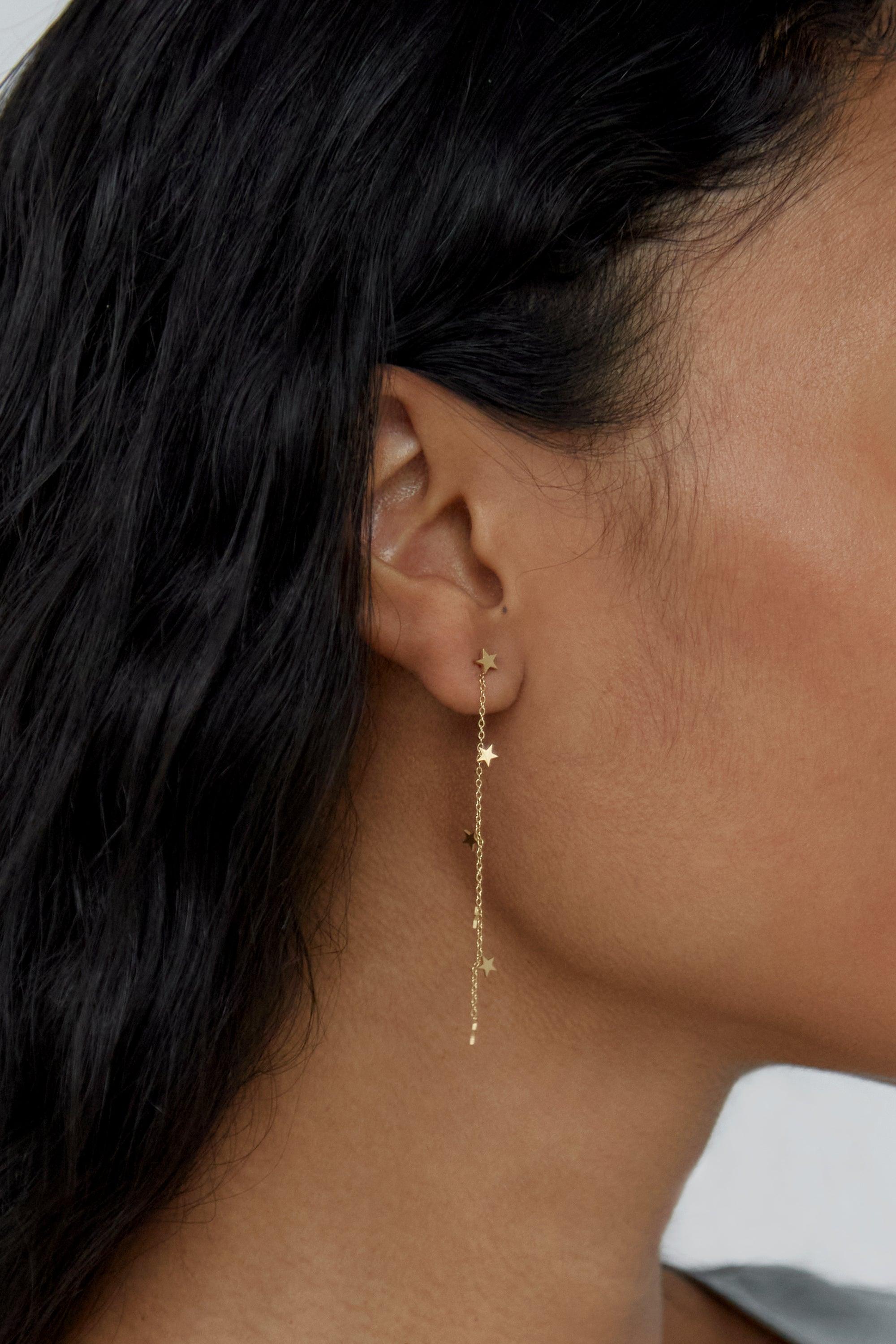 STAR CHAIN EARRING by OAK + FORT