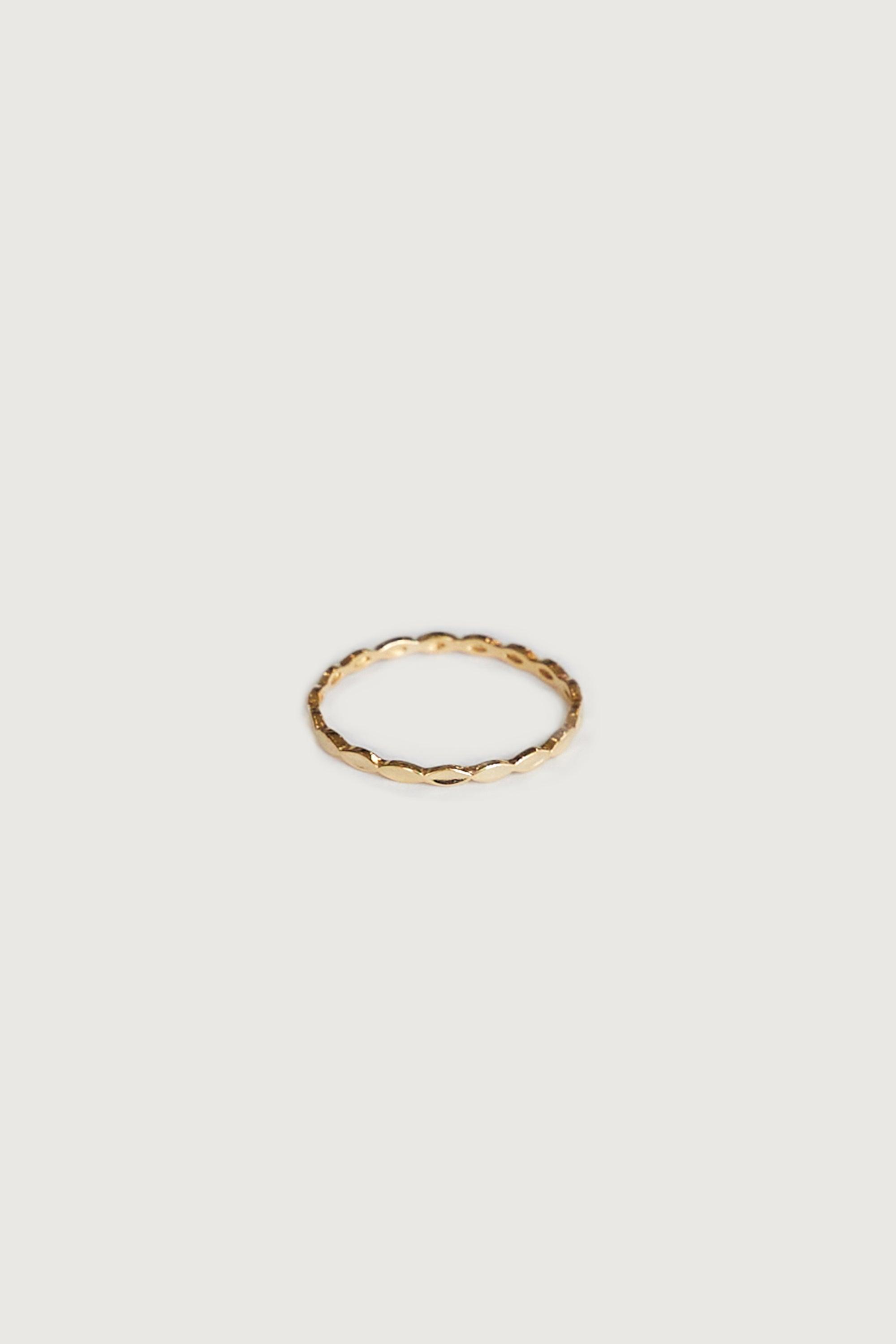 STERLING SILVER RICE GRAIN RING by OAK + FORT