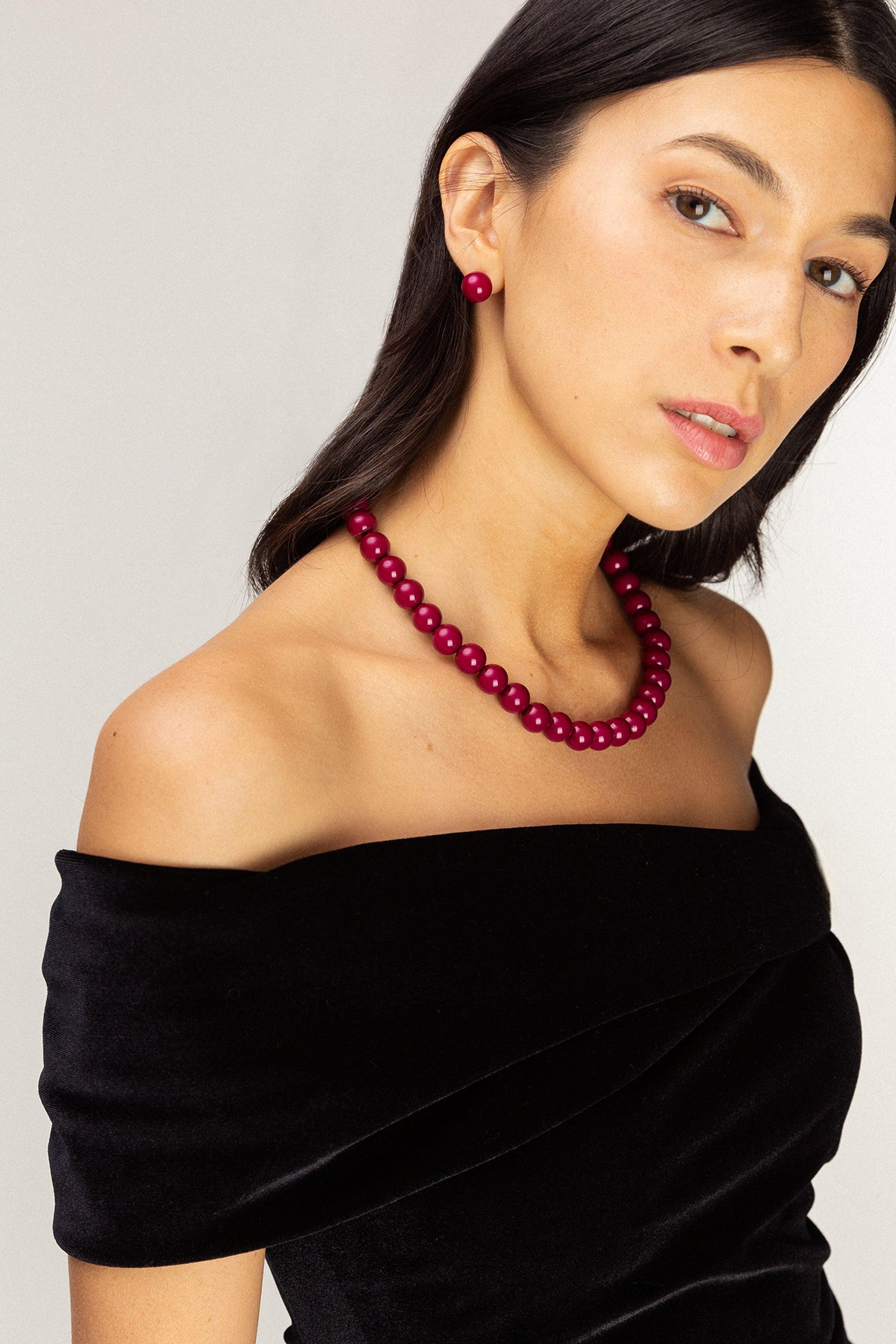 STONE BEAD EARRING by OAK + FORT