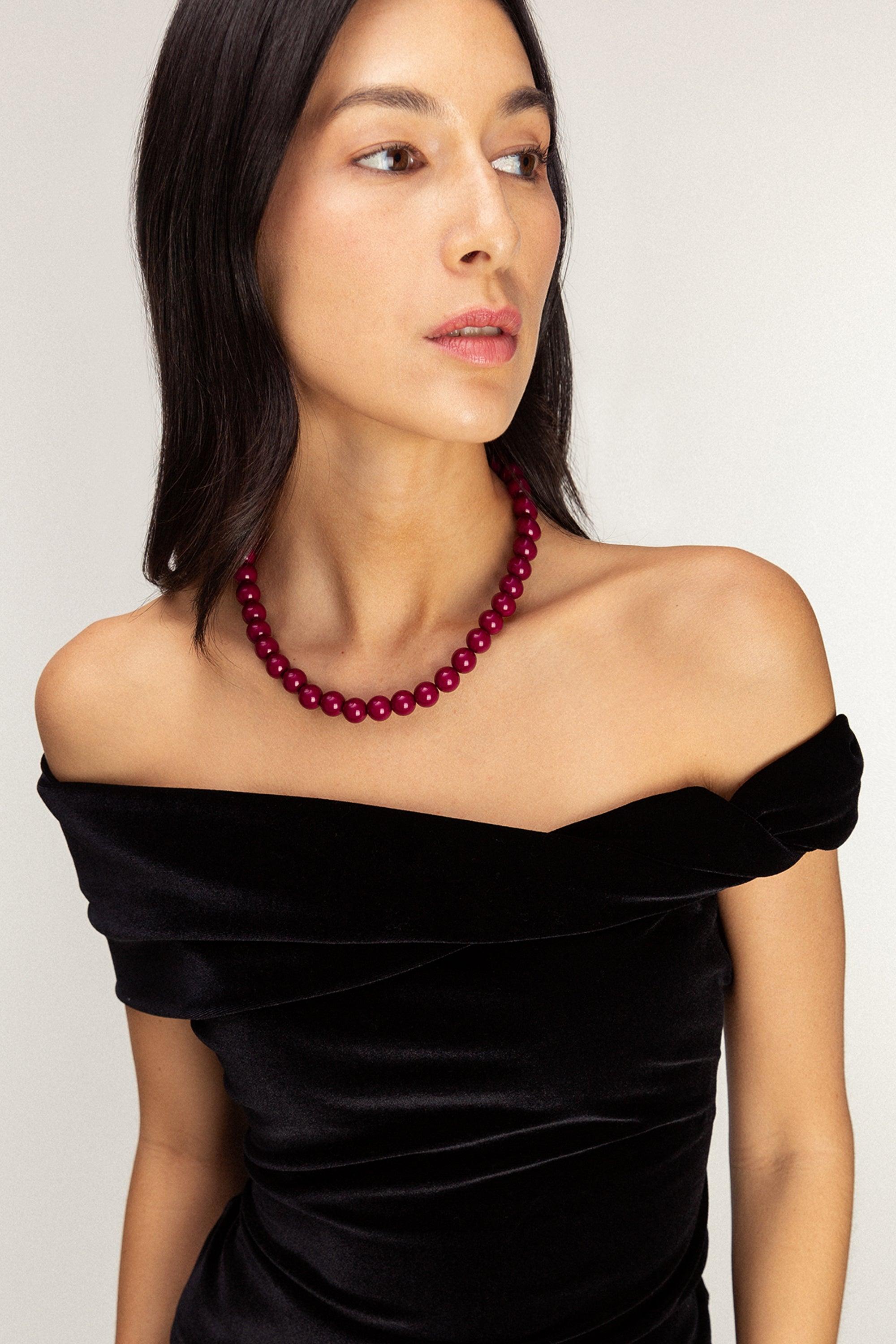 STONE BEAD NECKLACE by OAK + FORT
