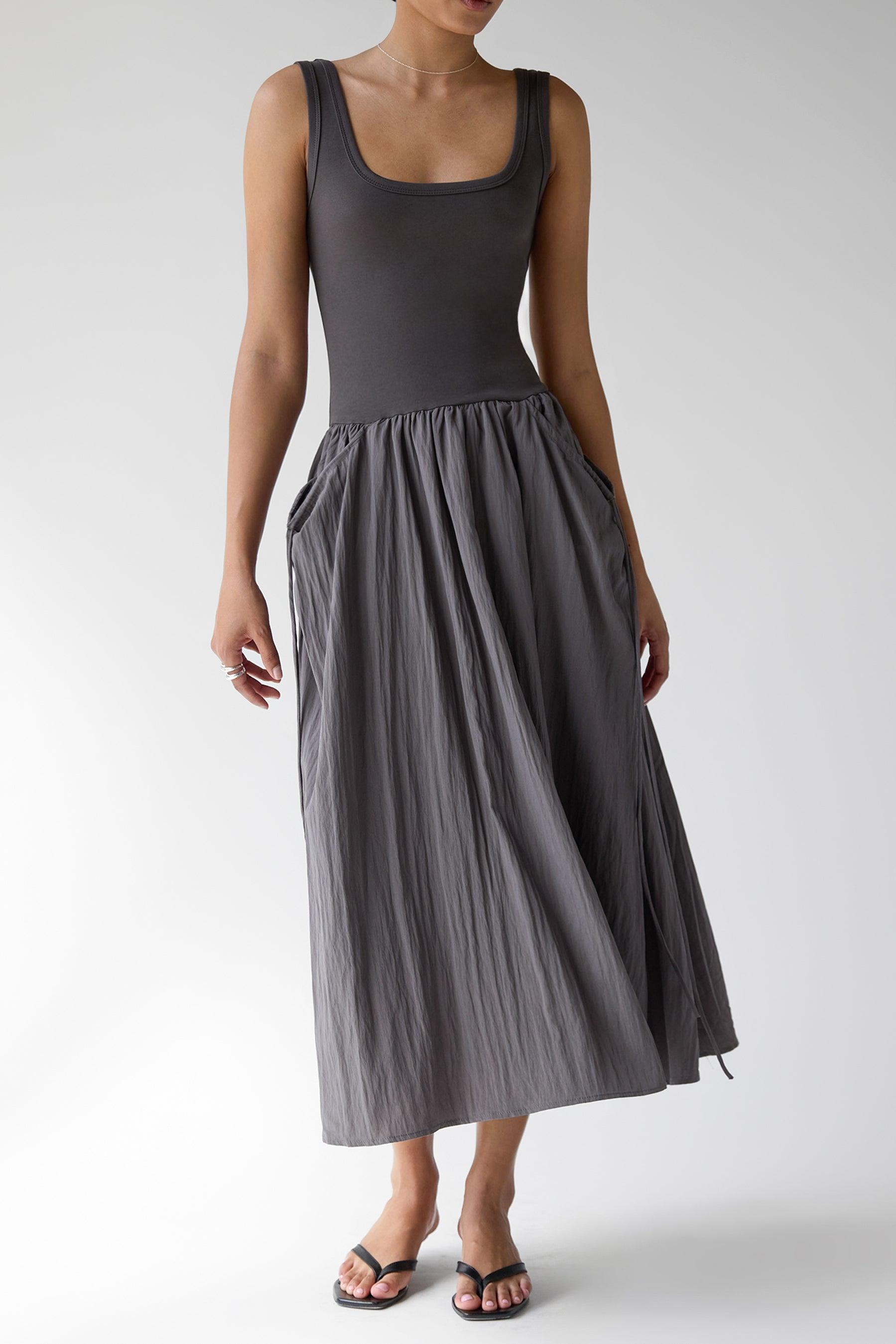 STRING POCKET MAXI DRESS by OAK + FORT