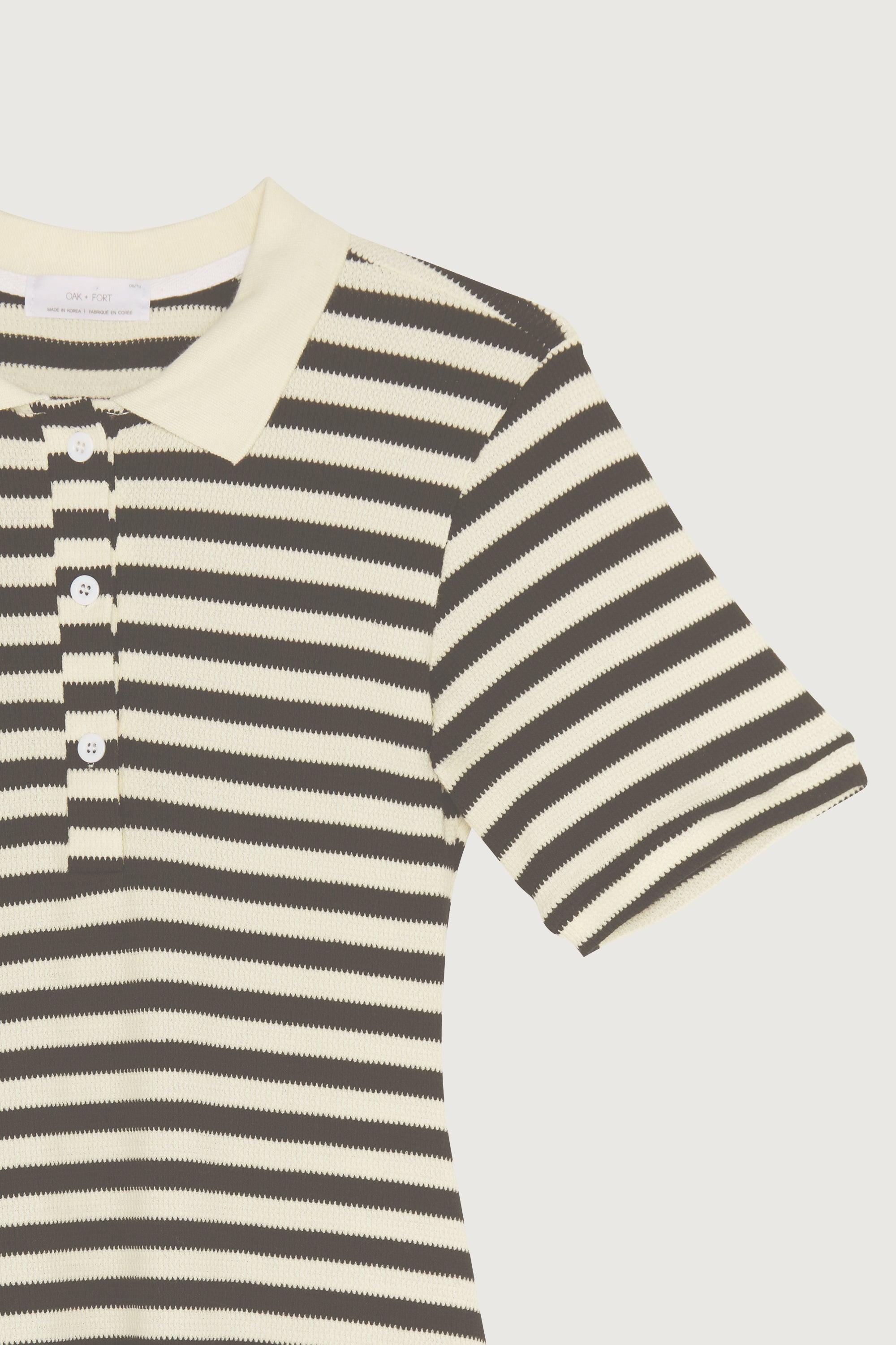 STRIPED POLO DRESS by OAK + FORT