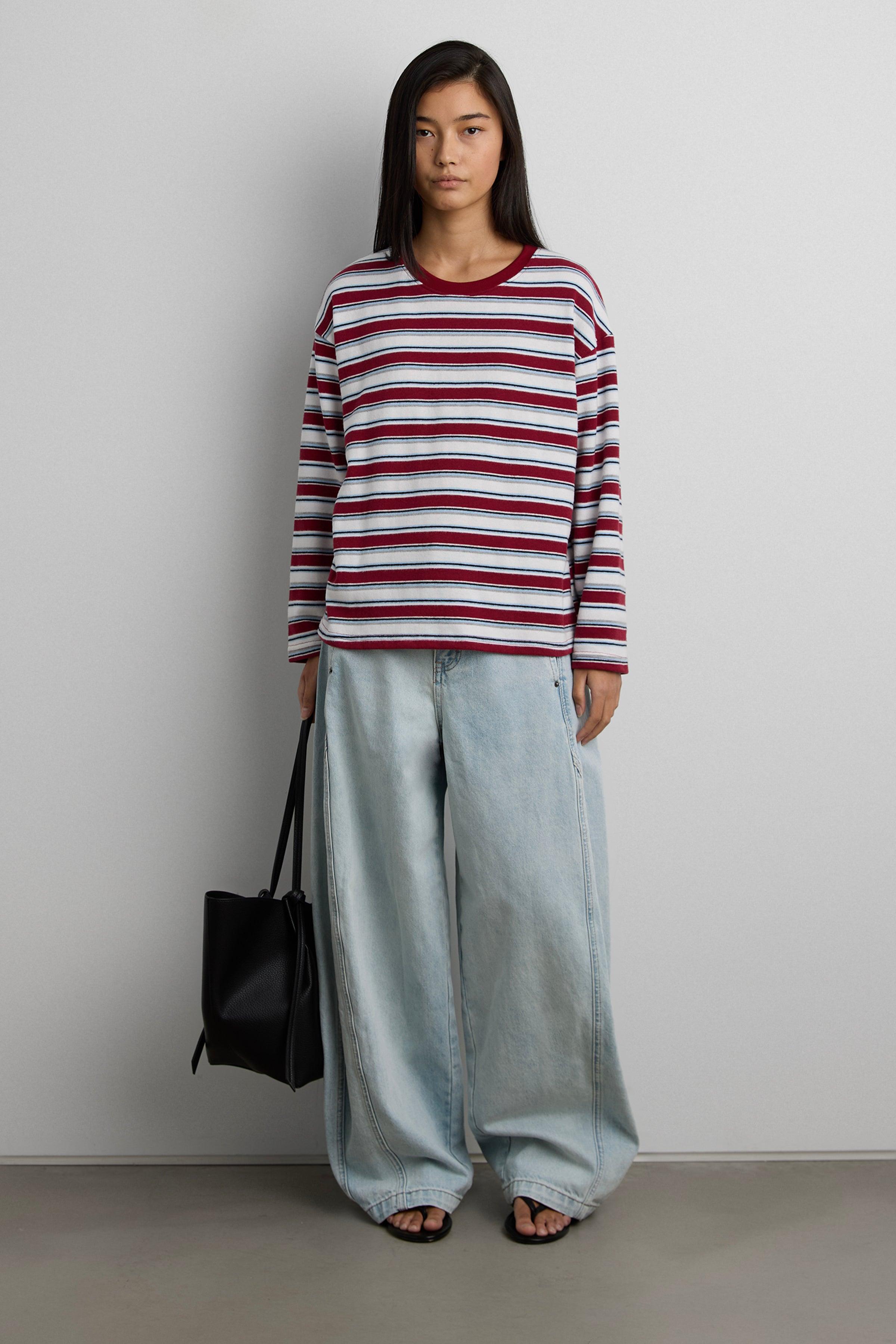 STRIPED PULLOVER SHIRT by OAK + FORT