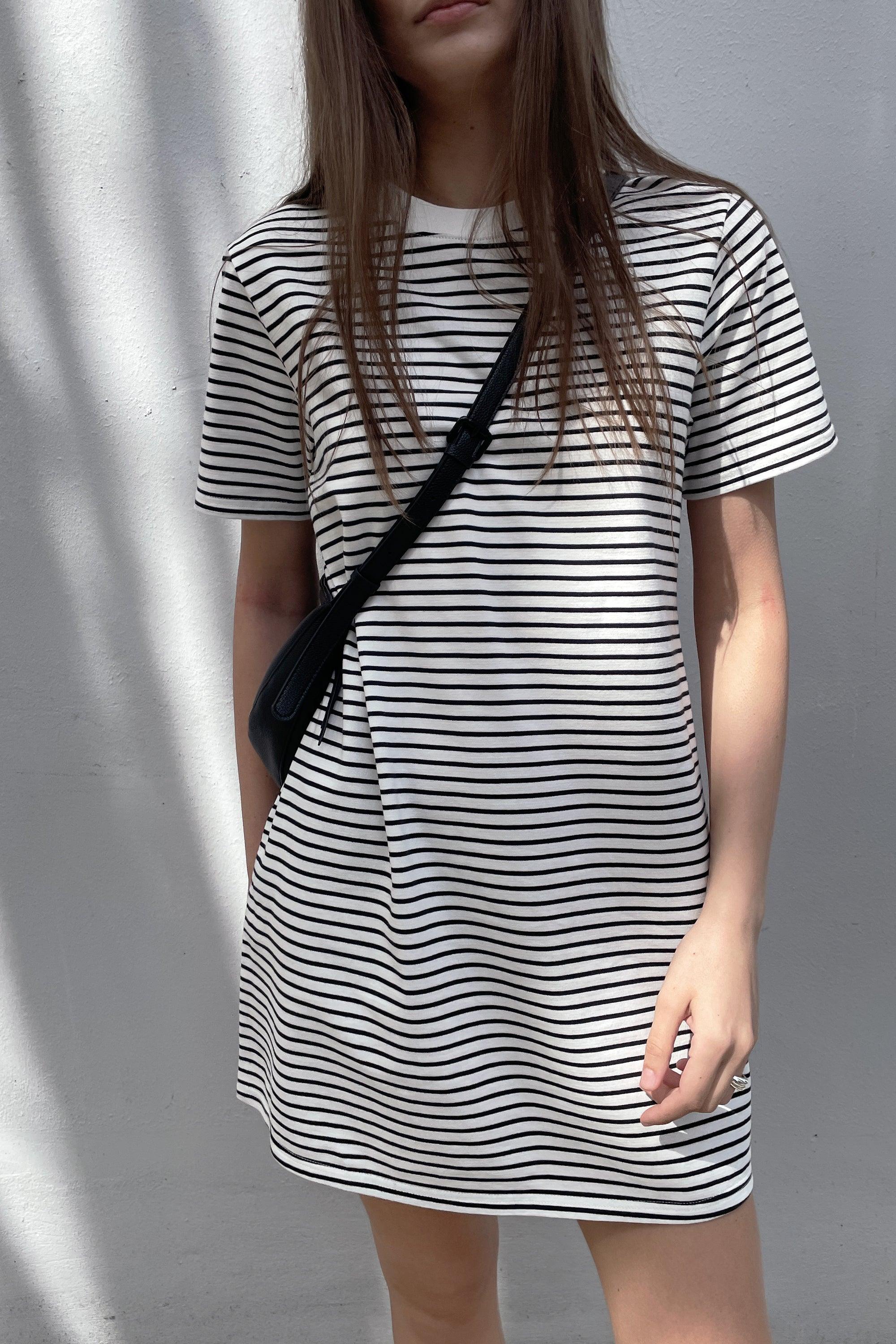 STRIPED T-SHIRT DRESS by OAK + FORT