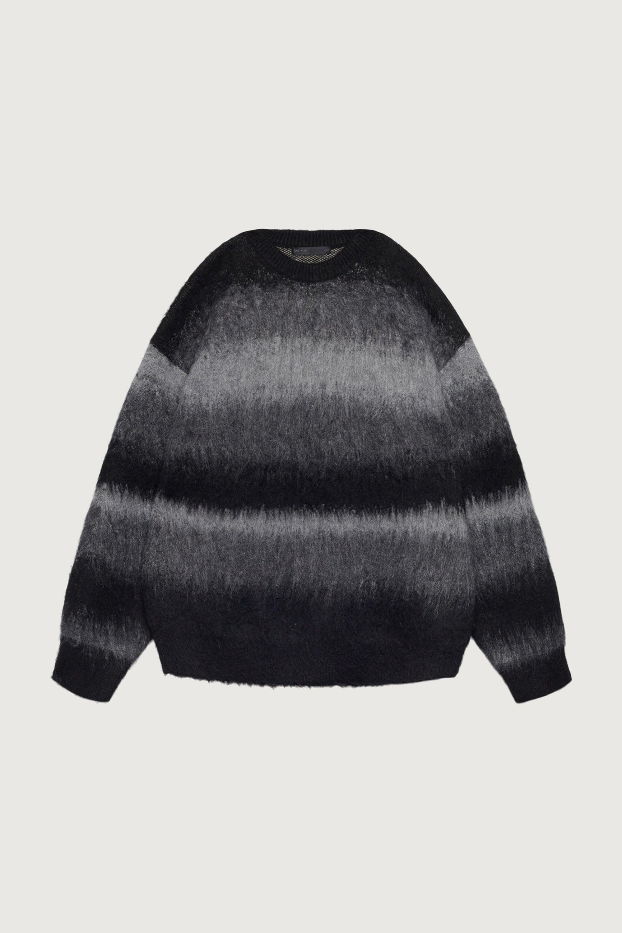 STRIPED TEXTURED KNIT CREWNECK SWEATER by OAK + FORT