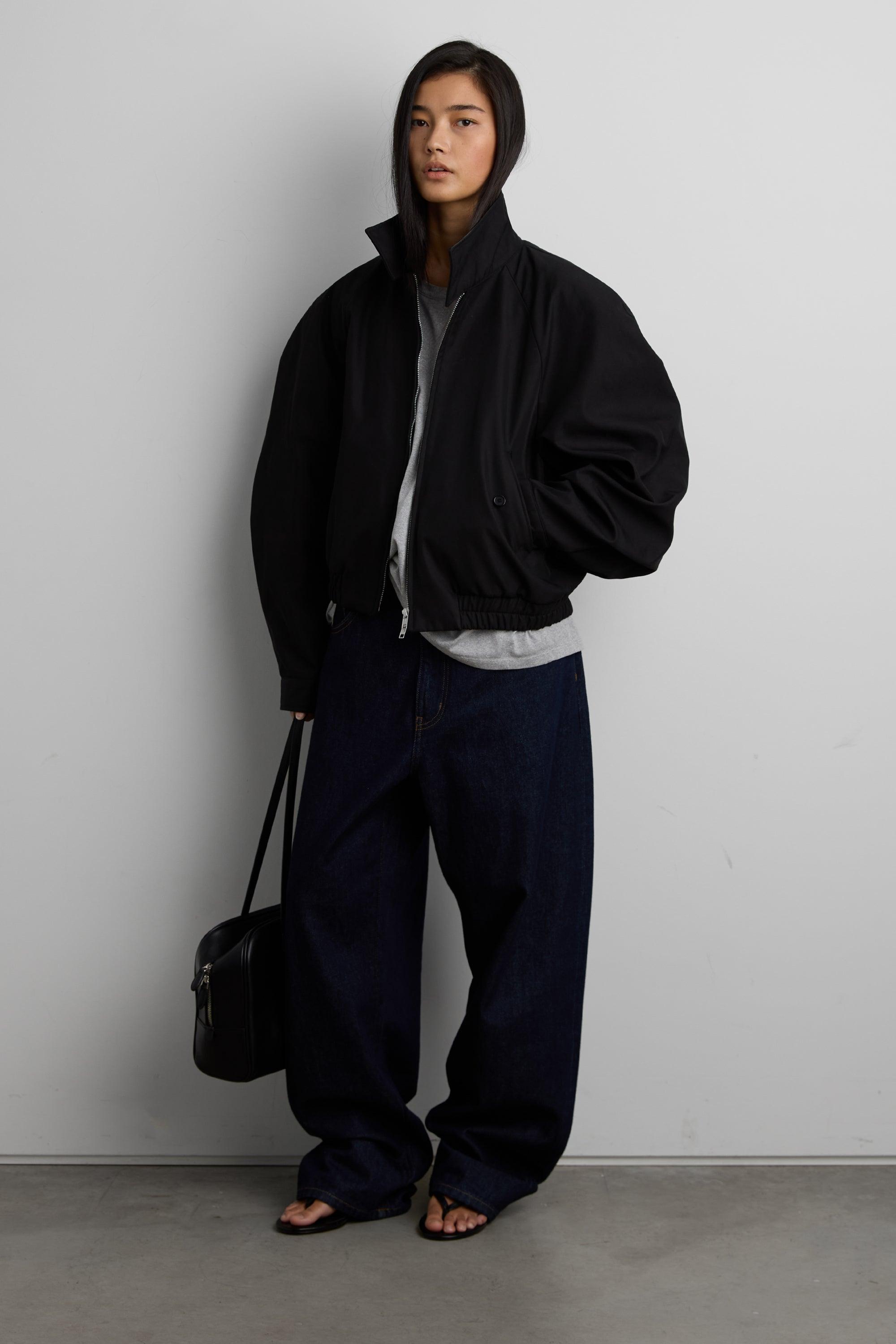 STRUCTURED FUNNEL NECK JACKET by OAK + FORT