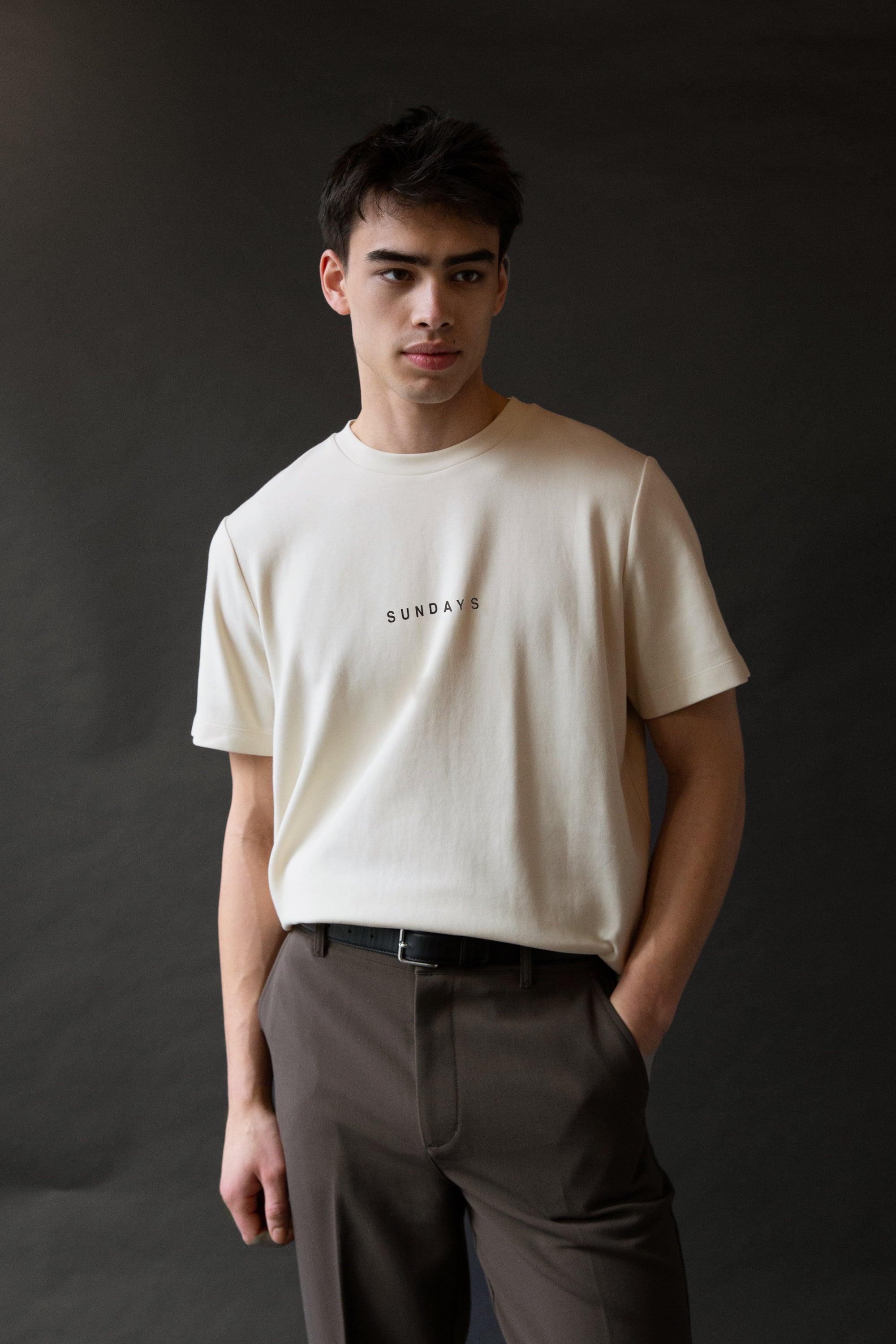 SUNDAY HEAVYWEIGHT CREWNECK T-SHIRT by OAK + FORT SUNDAY HEAVYWEIGHT CREWNECK T-SHIRT by OAK + FORT