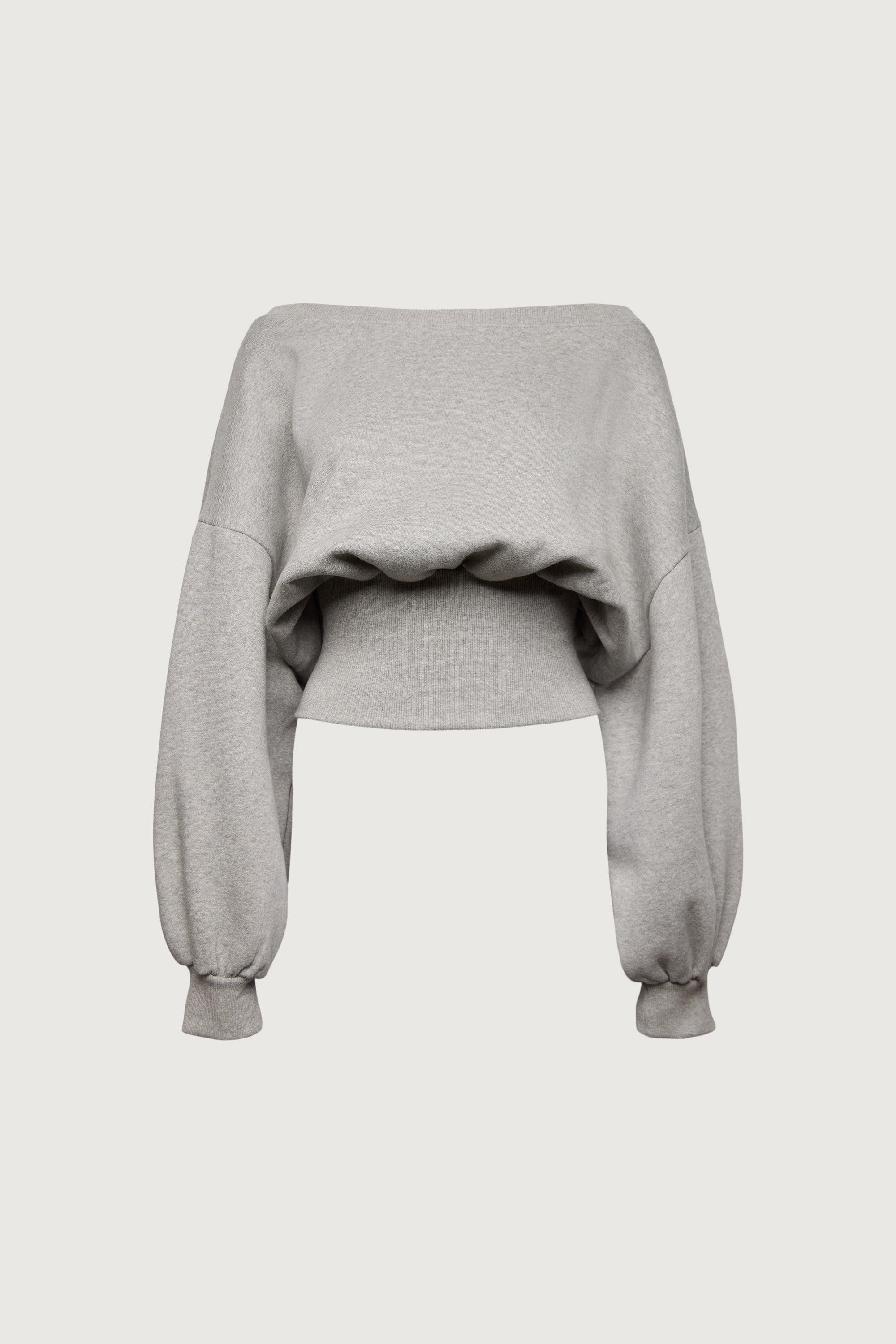SWEAT-SHIRT WITH ZIP-BACK WAIST by OAK + FORT