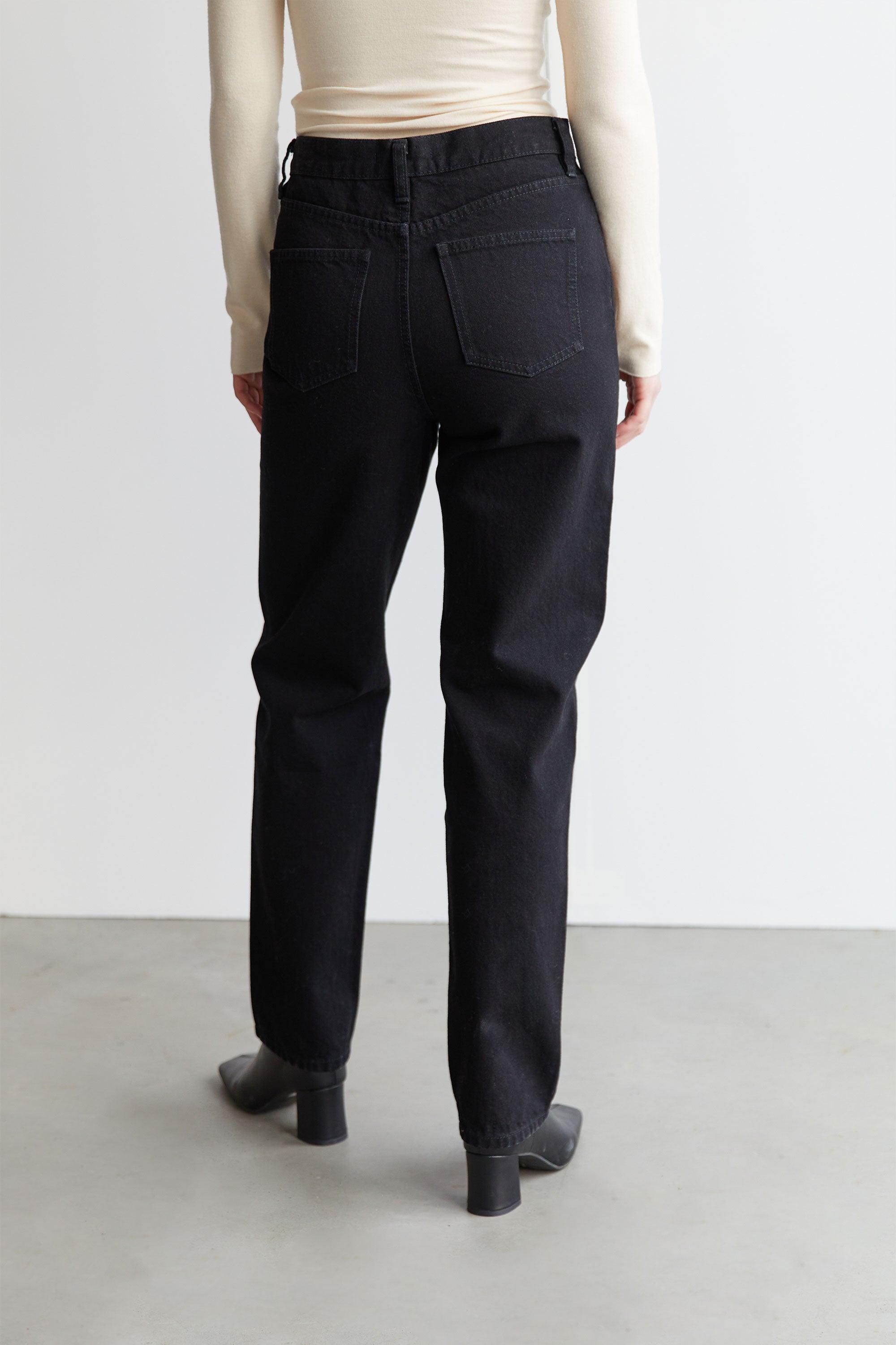 TAPERED BLACK JEANS by OAK + FORT