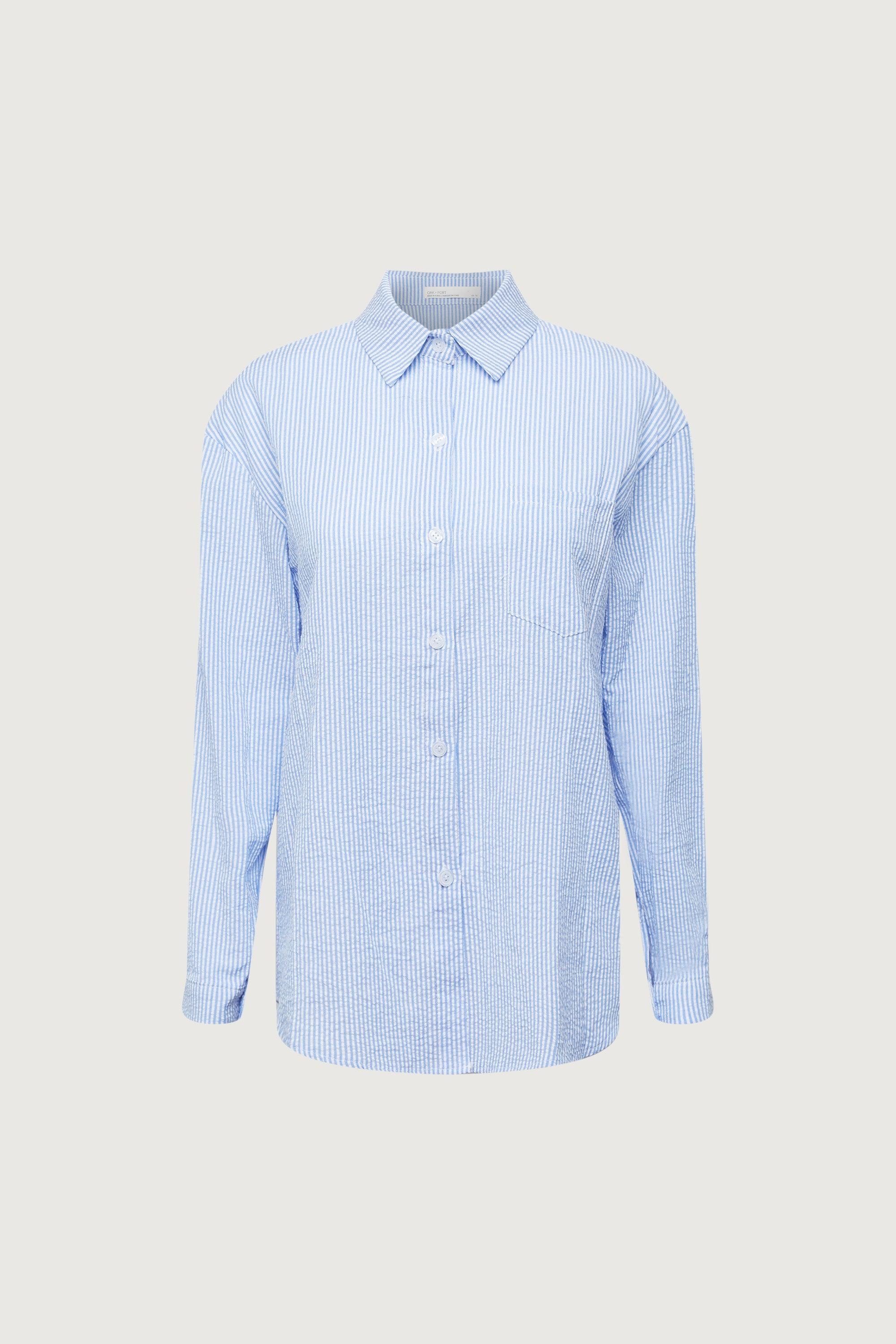 TEXTURED PINSTRIPE BUTTON UP SHIRT by OAK + FORT
