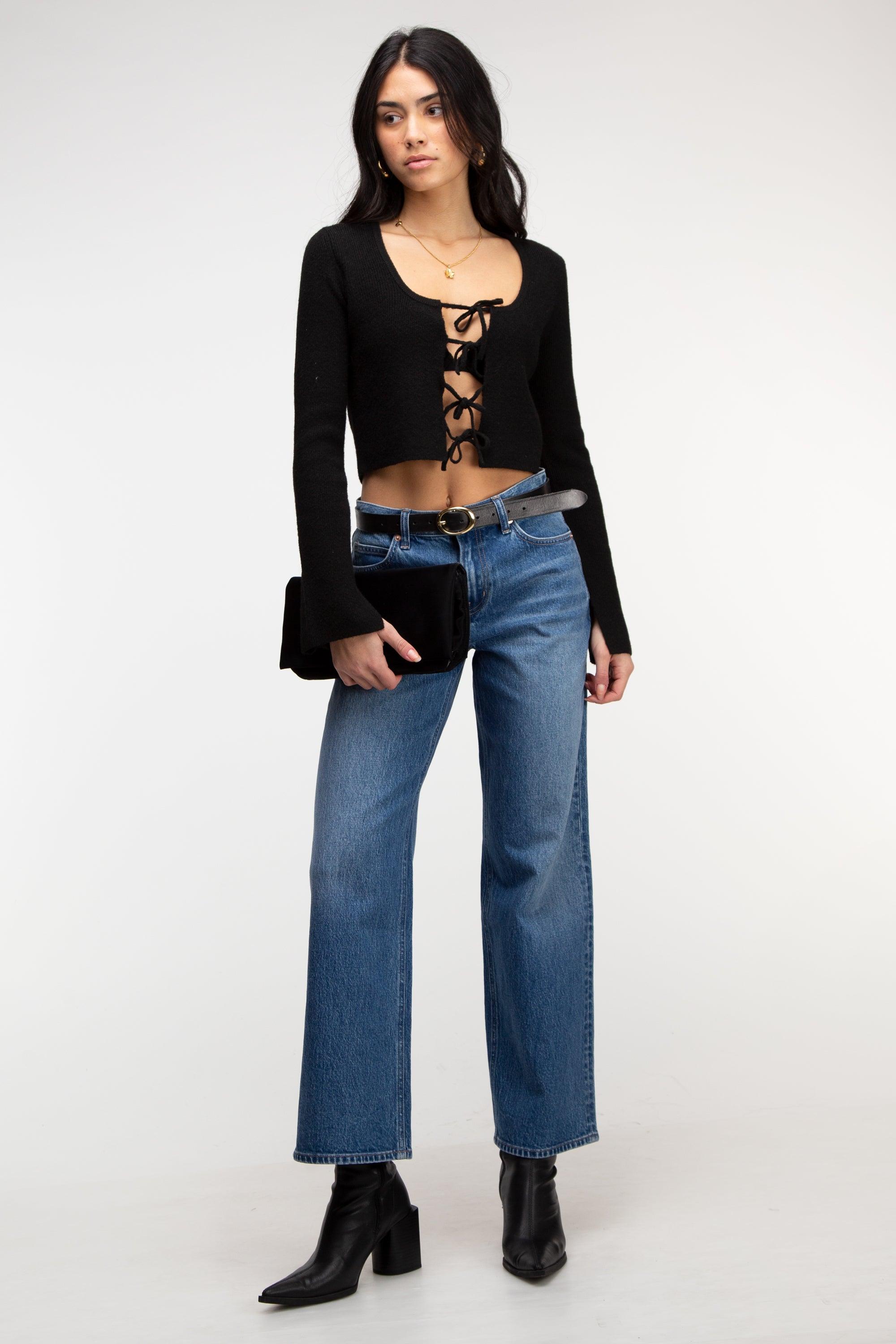 TIE FRONT SWEATER by OAK + FORT