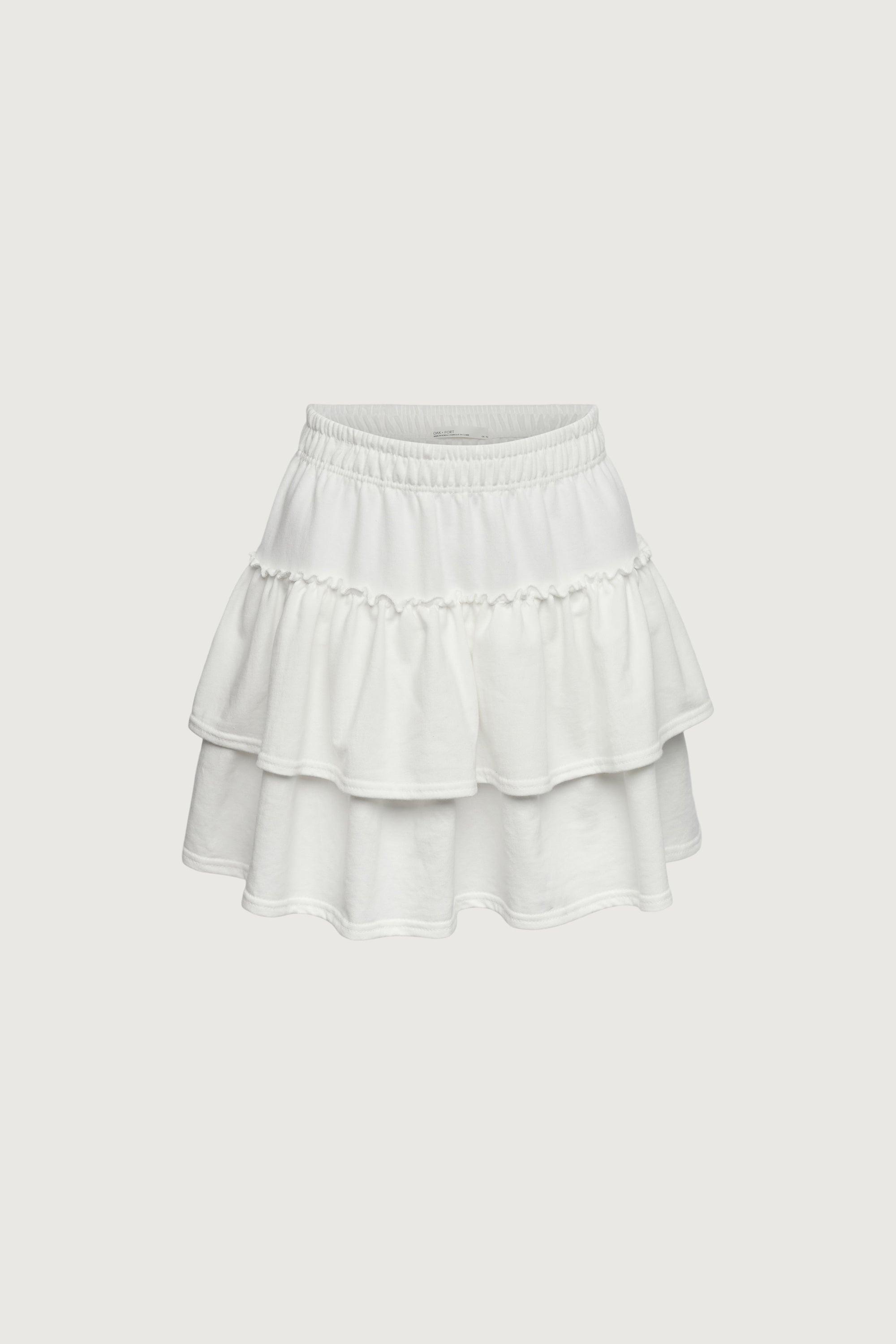 TIERED COTTON MINI SKIRT by OAK + FORT