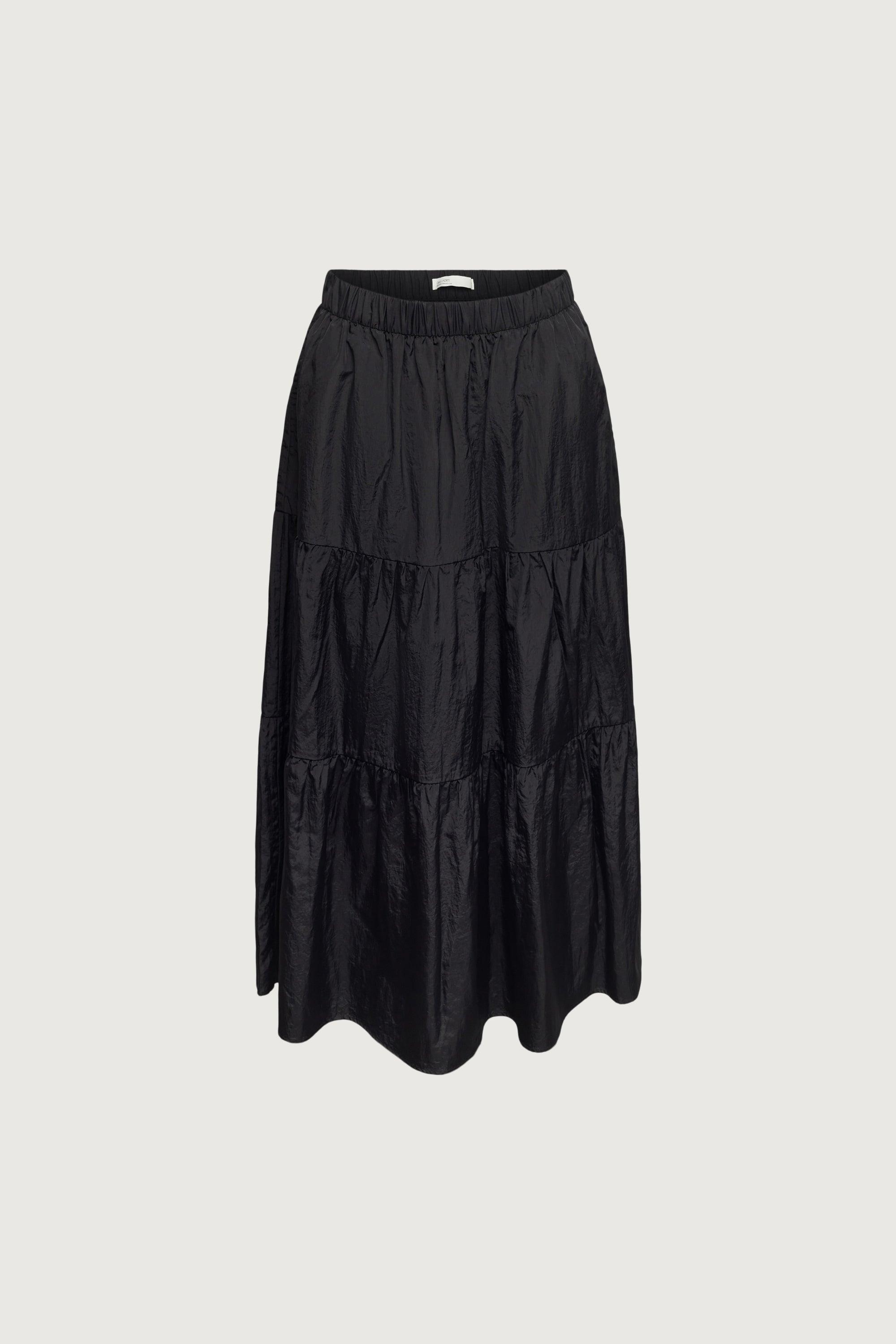 TIERED NYLON MIDI SKIRT by OAK + FORT