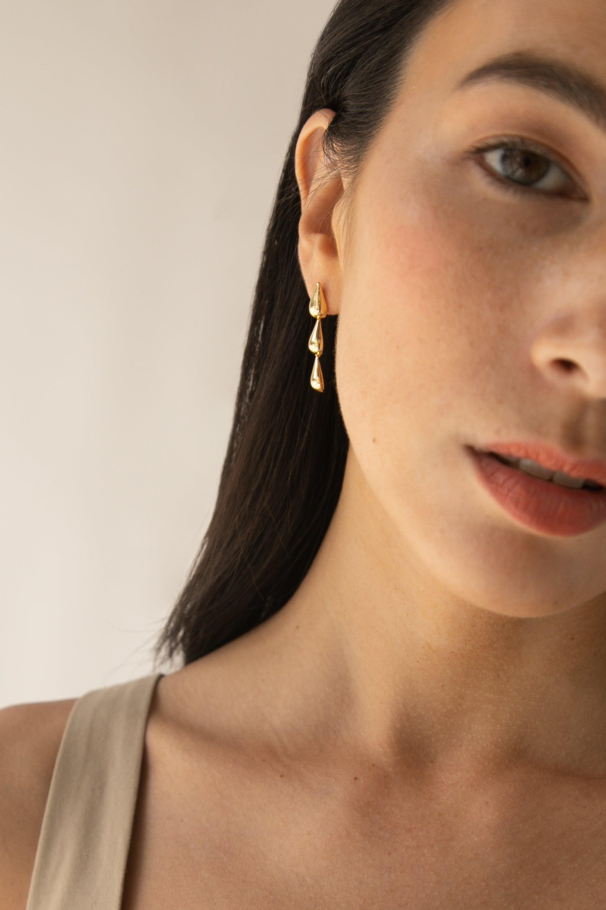 TRIPLE DROP EARRING by OAK + FORT