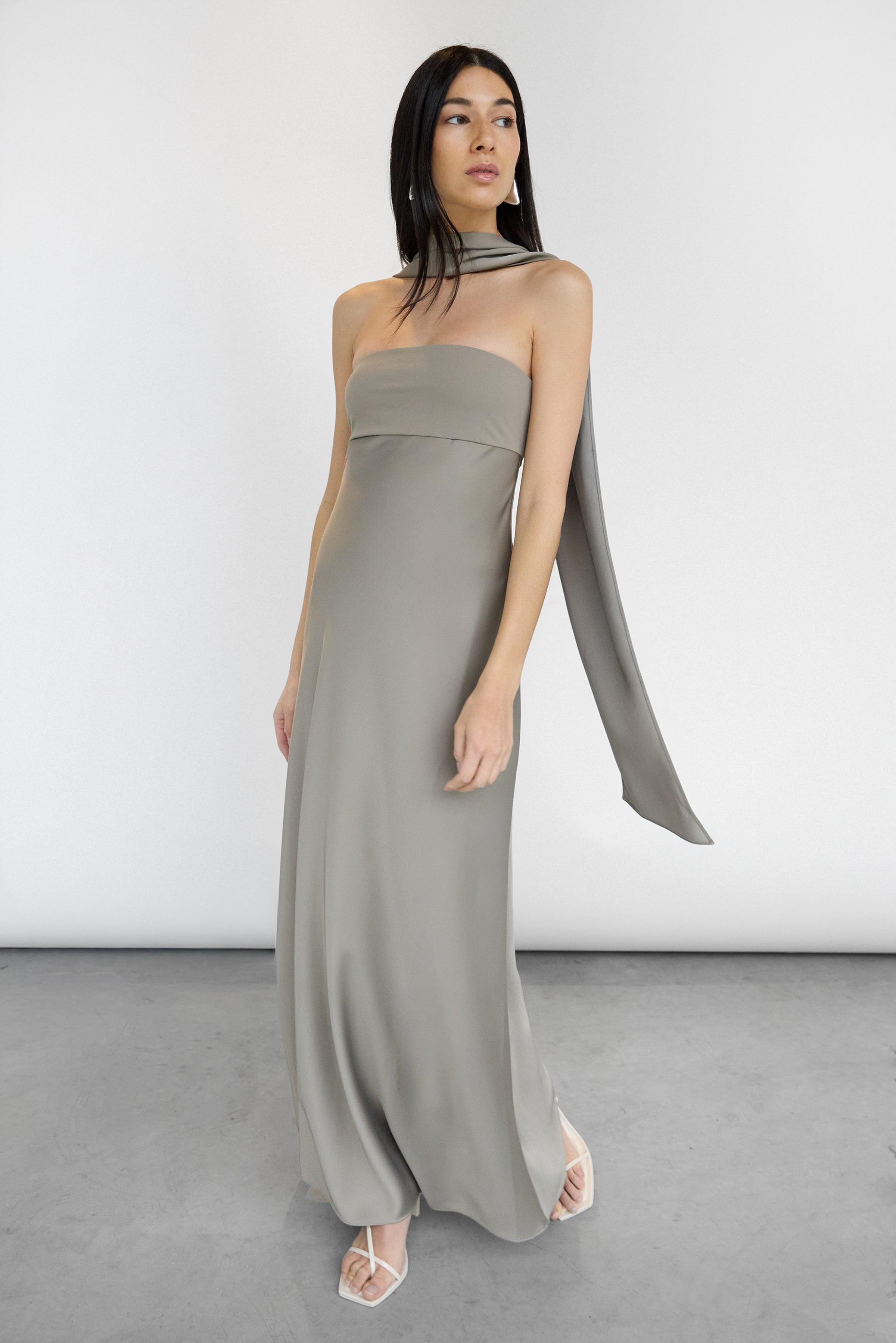 TUBE MAXI DRESS WITH SCARF by OAK + FORT