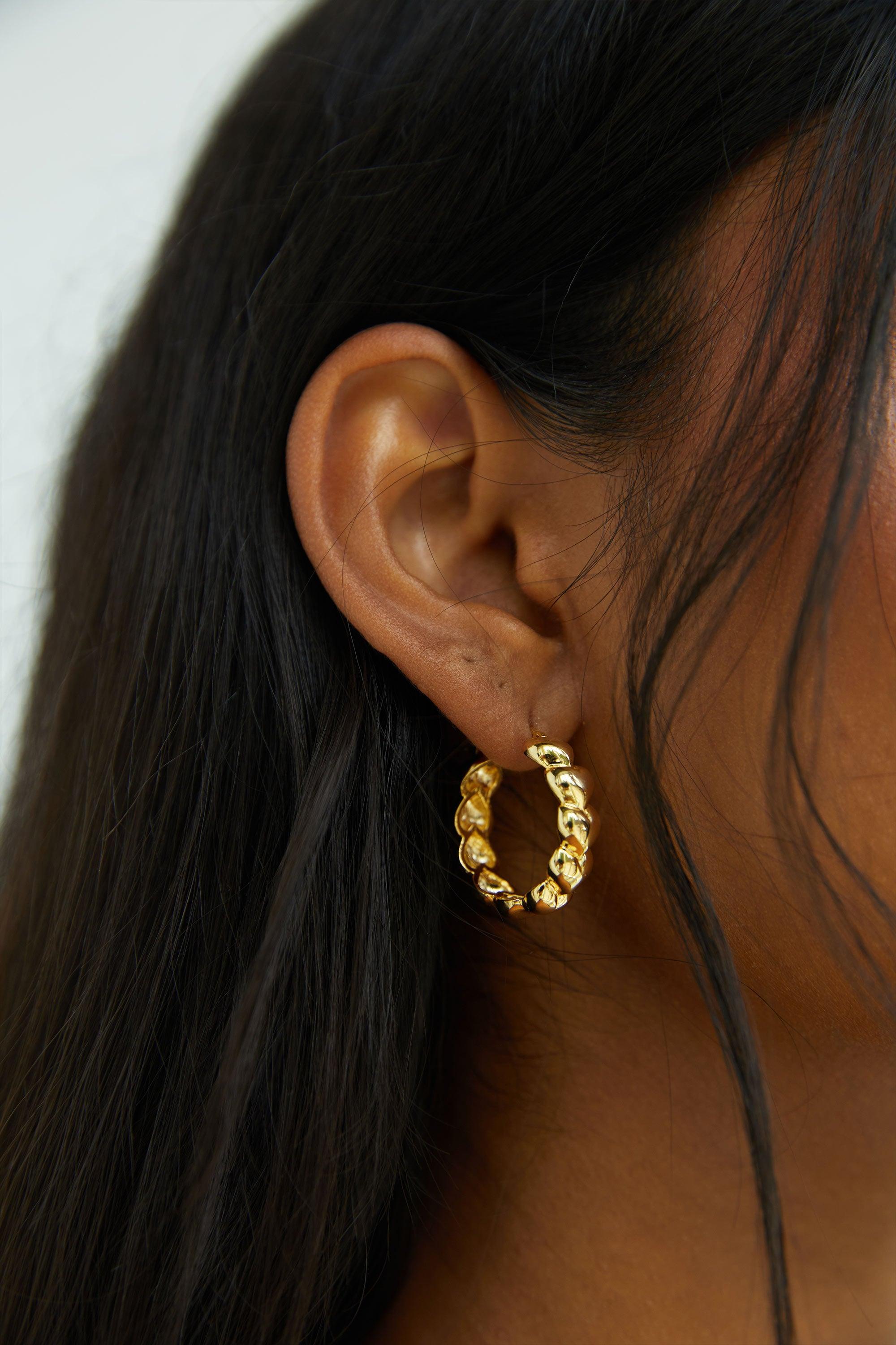 TWIST HOOP EARRING by OAK + FORT