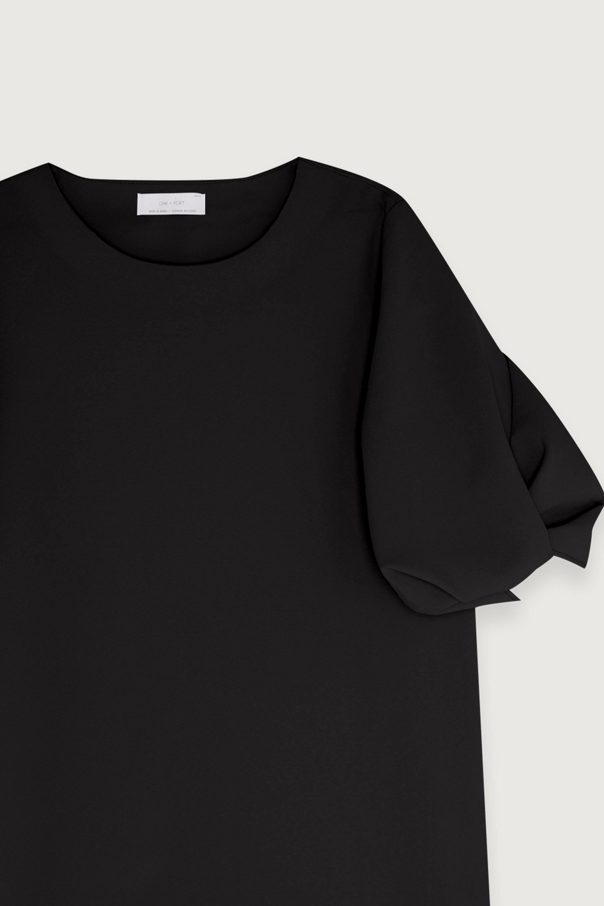 TWIST PUFF SLEEVE MIDI DRESS by OAK + FORT