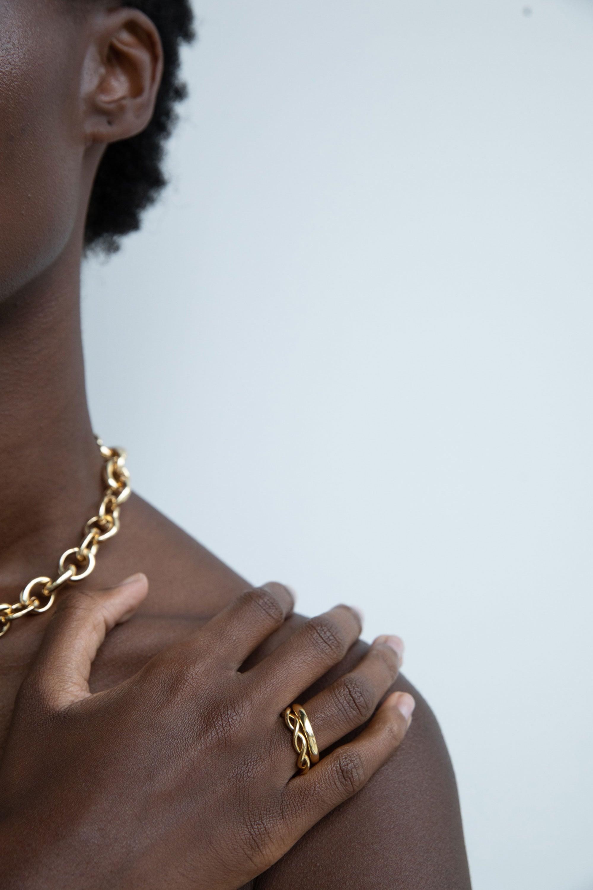 TWISTED RING SET by OAK + FORT