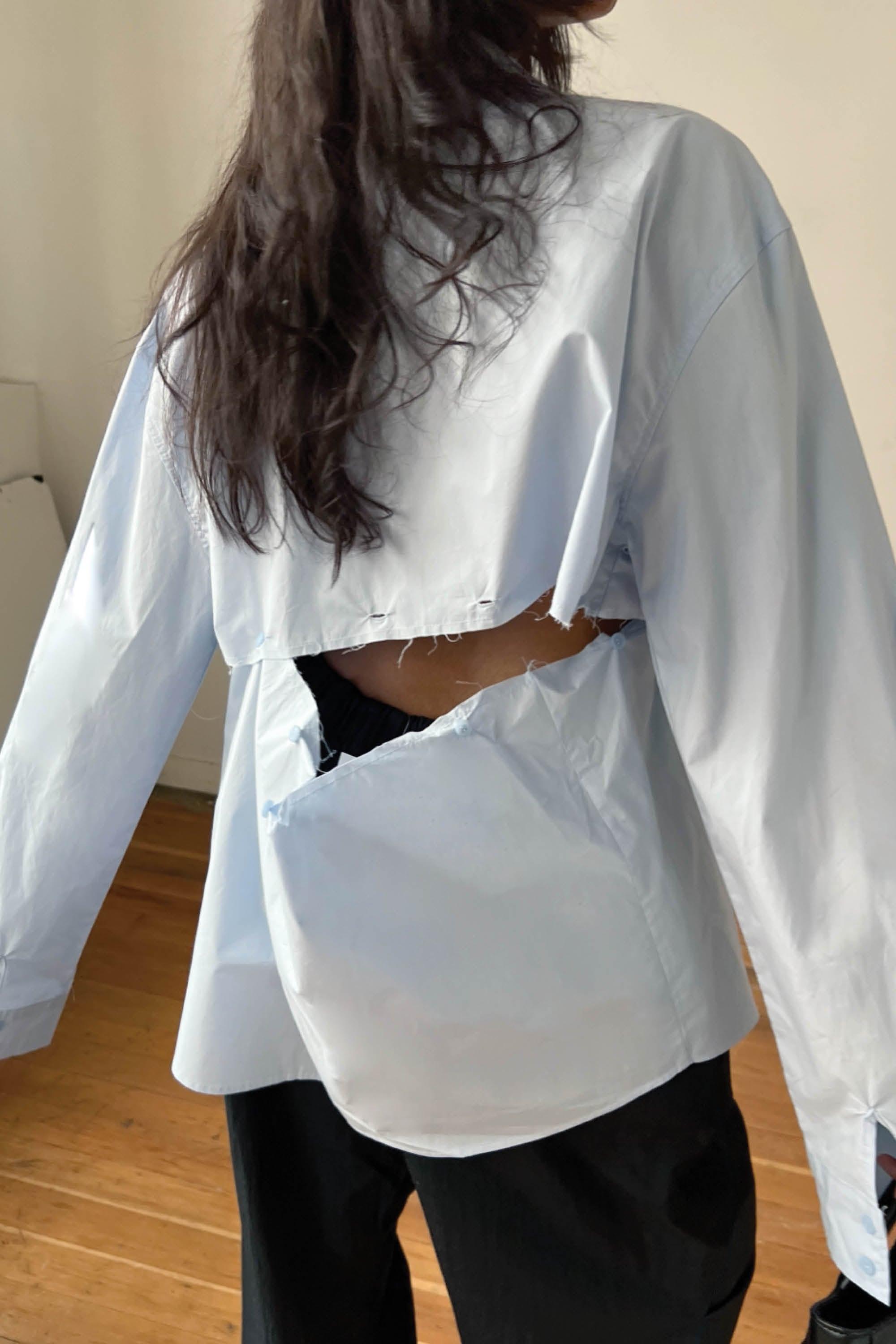 TWO-WAY COTTON POPLIN SHIRT by OAK + FORT