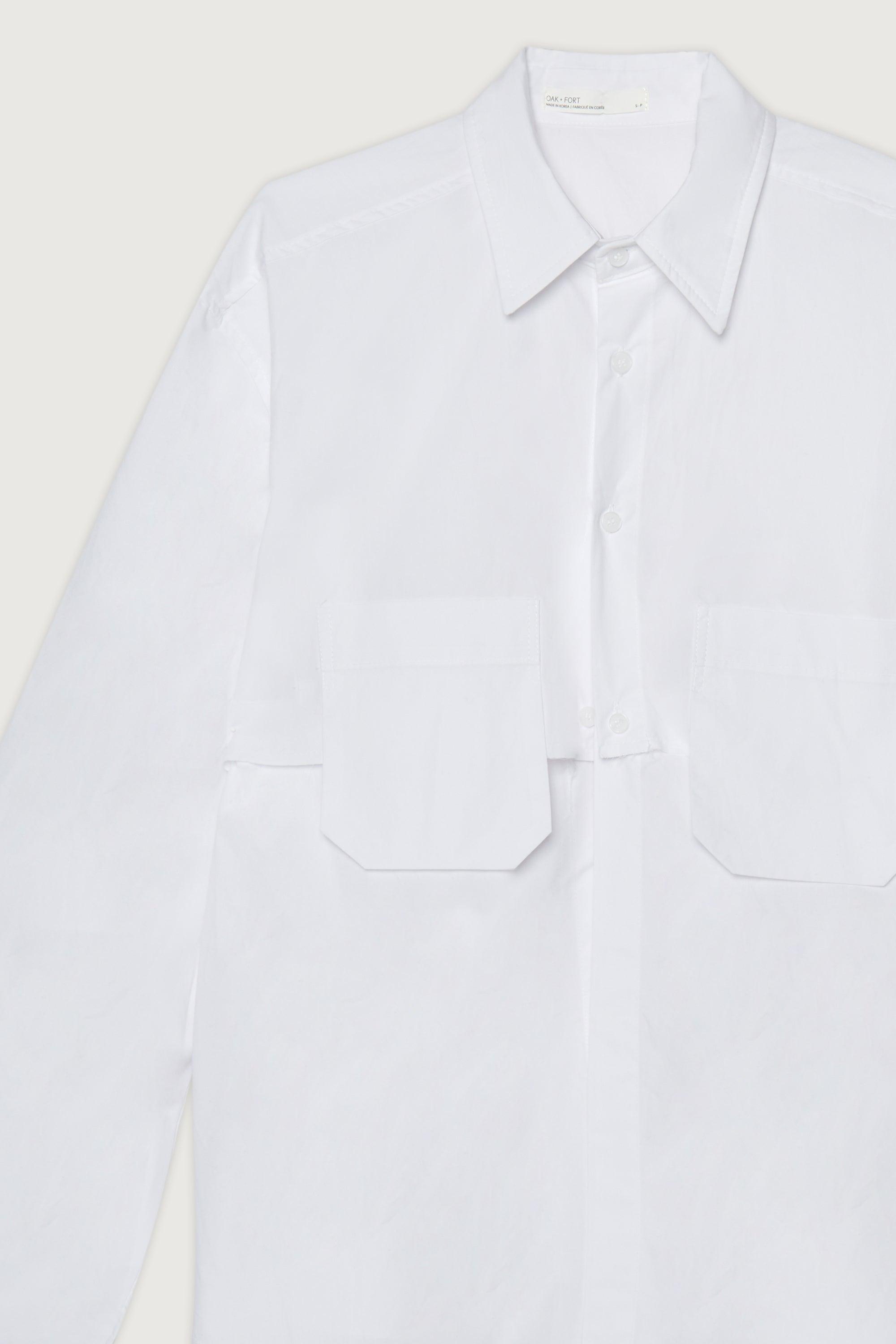 TWO-WAY COTTON POPLIN SHIRT by OAK + FORT
