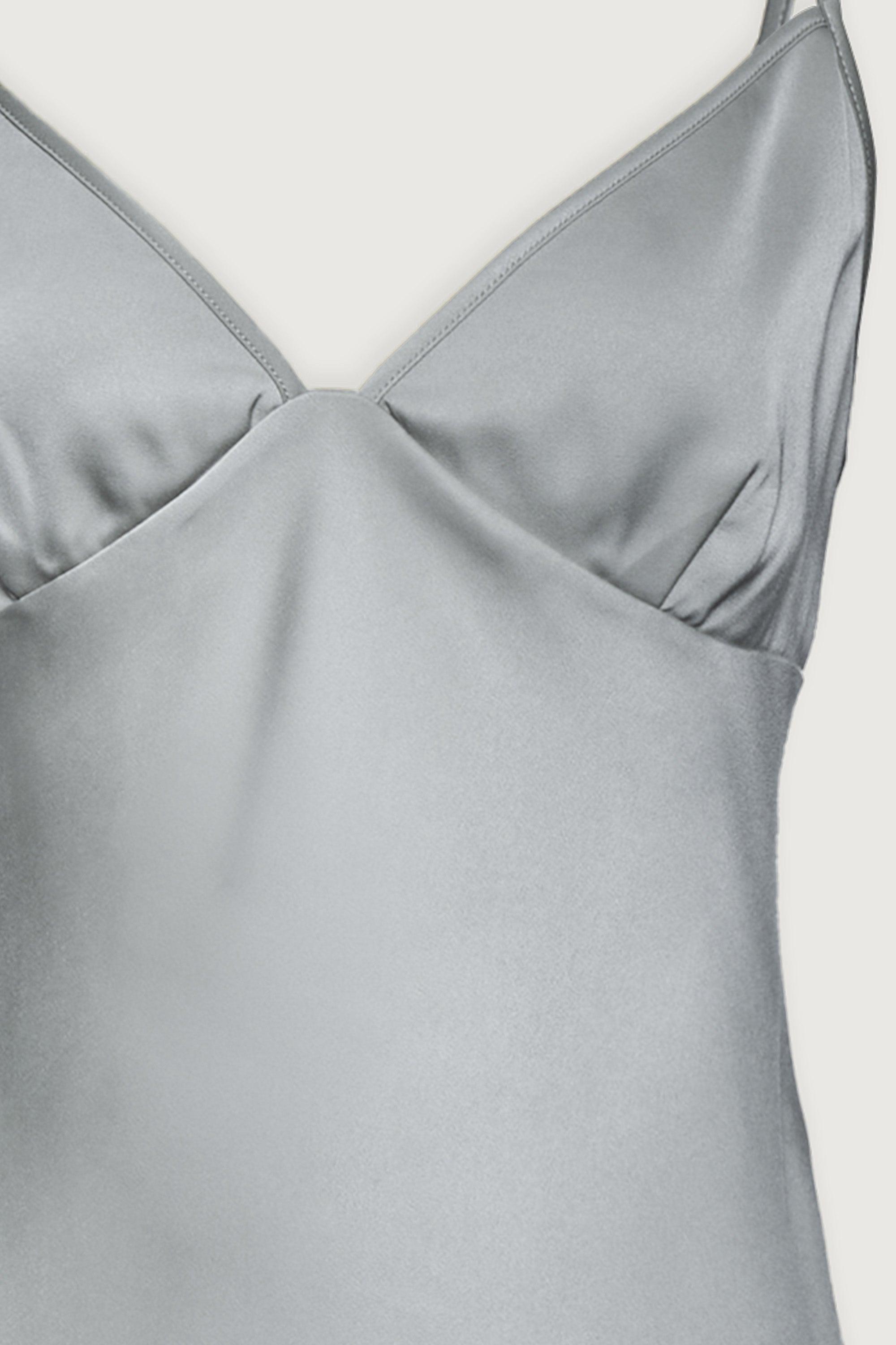 V-NECK SATIN TANK by OAK + FORT