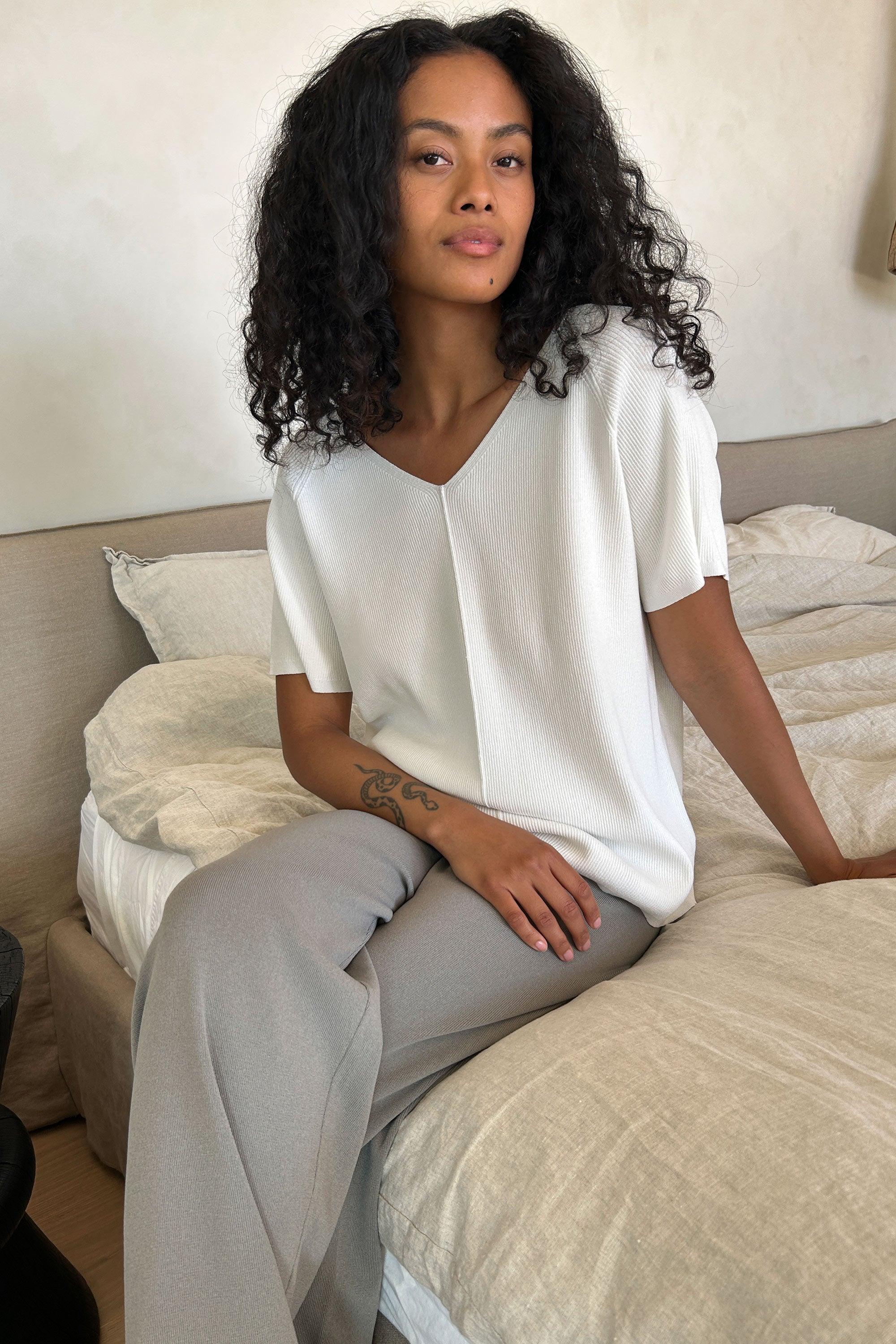 V-NECK SWEATER TEE by OAK + FORT