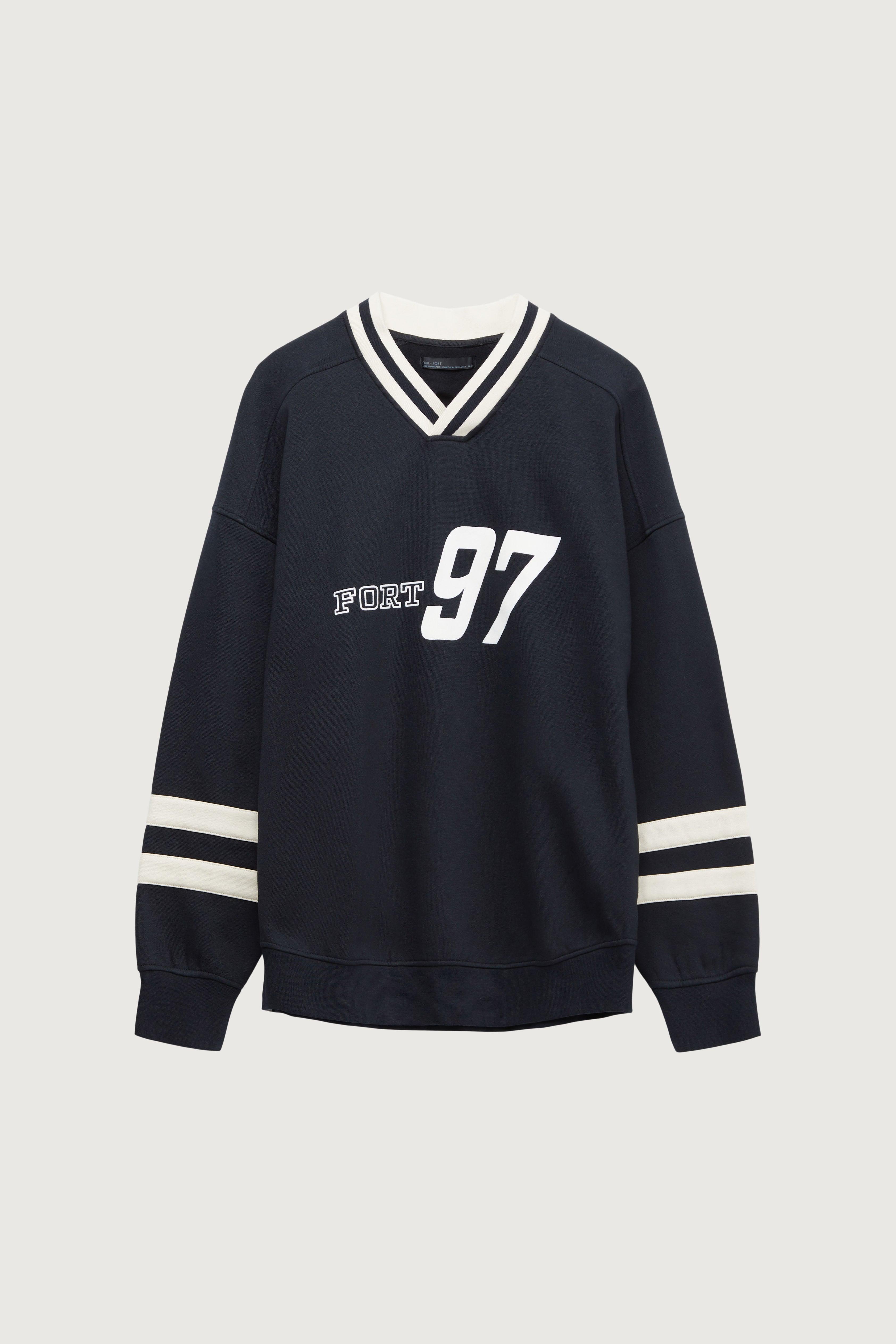 VARSITY GRAPHIC JERSEY SWEAT-SHIRT by OAK + FORT
