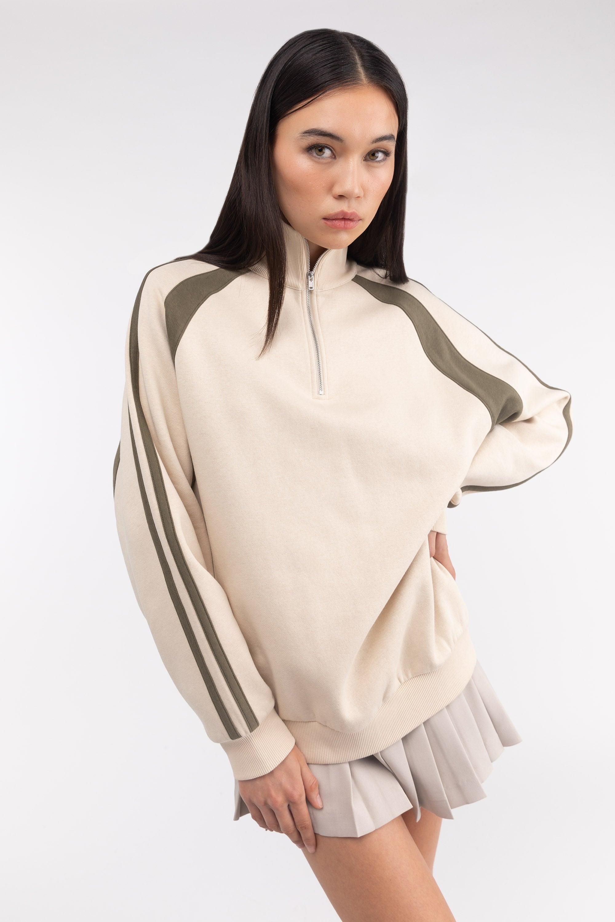 VARSITY HALF ZIP PULLOVER by OAK + FORT
