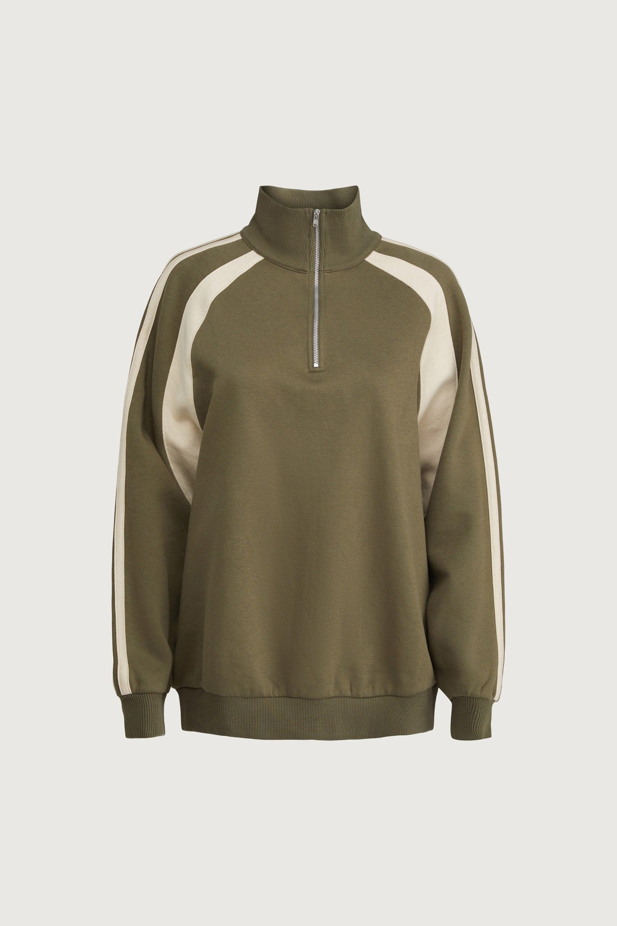 VARSITY HALF ZIP PULLOVER by OAK + FORT