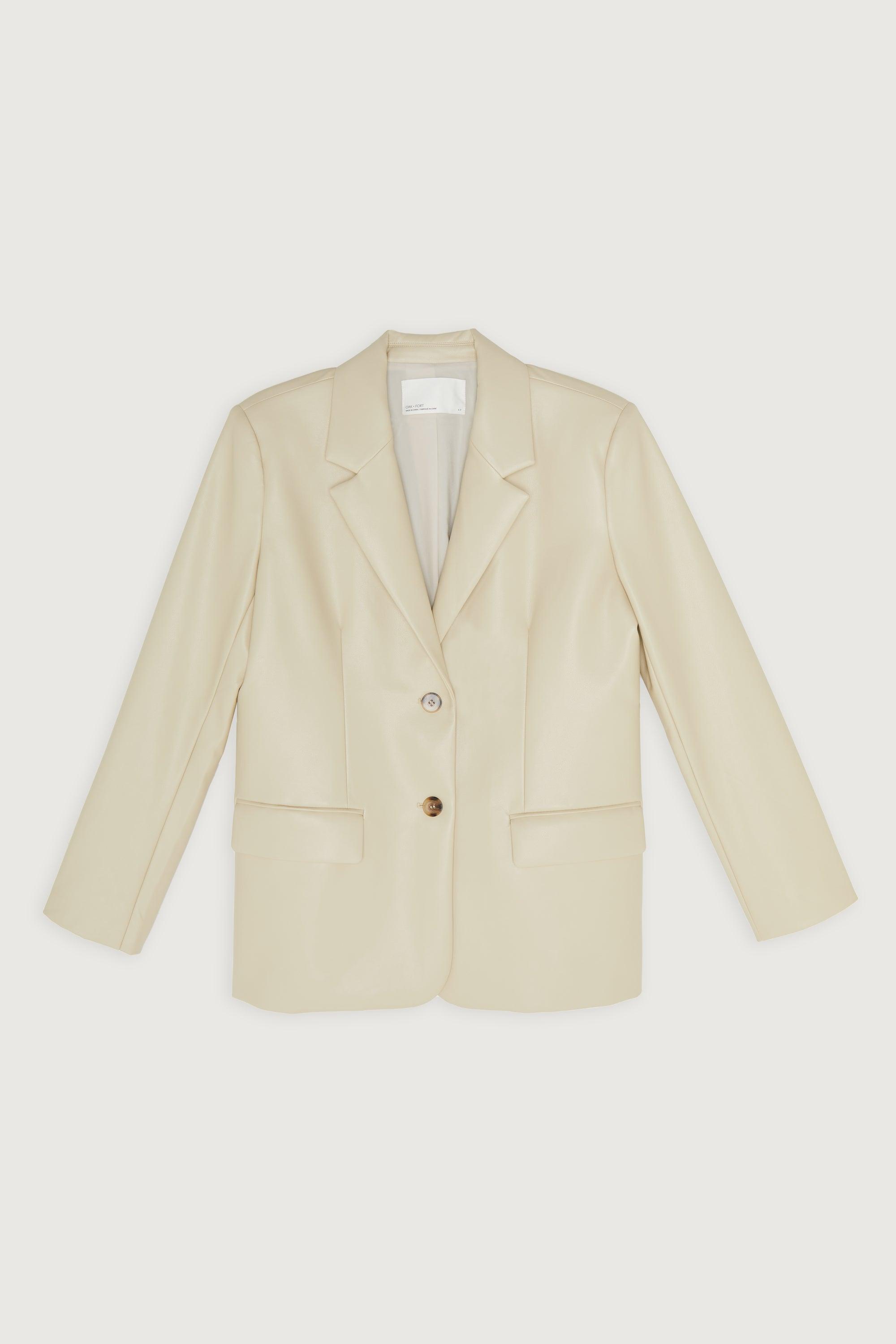 VEGAN LEATHER BLAZER by OAK + FORT