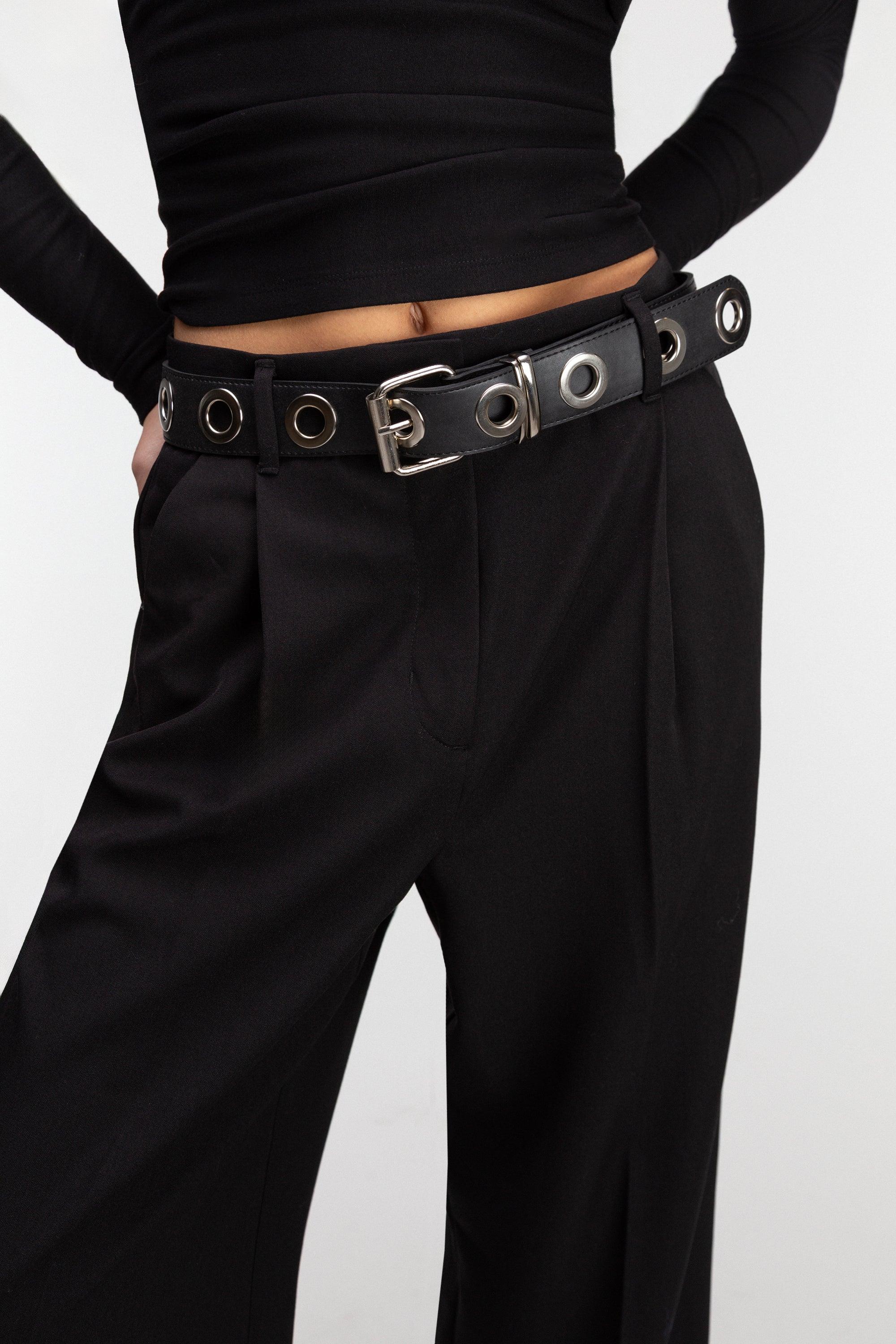VEGAN LEATHER EYELET BELT by OAK + FORT