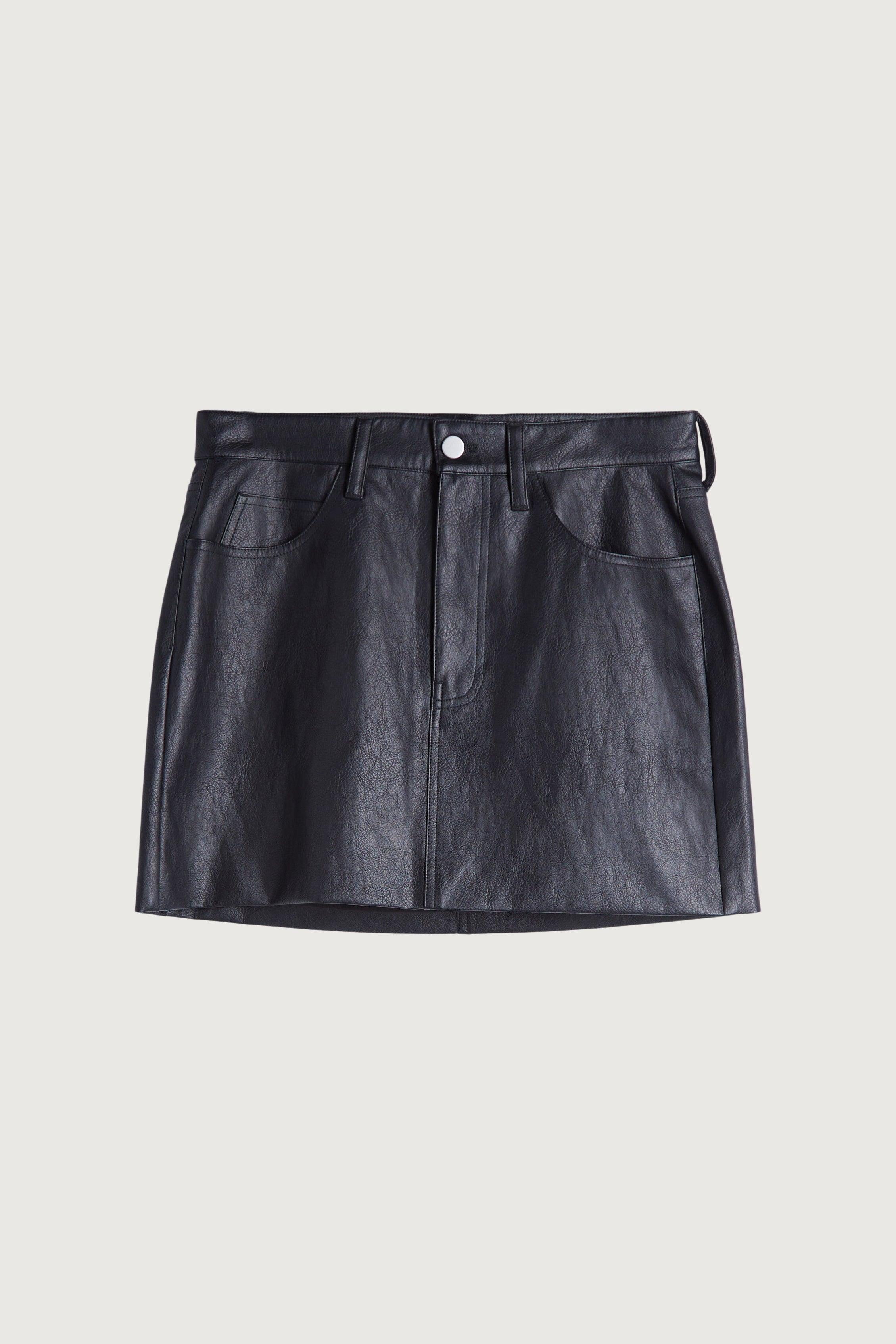 VEGAN LEATHER MINI SKIRT by OAK + FORT
