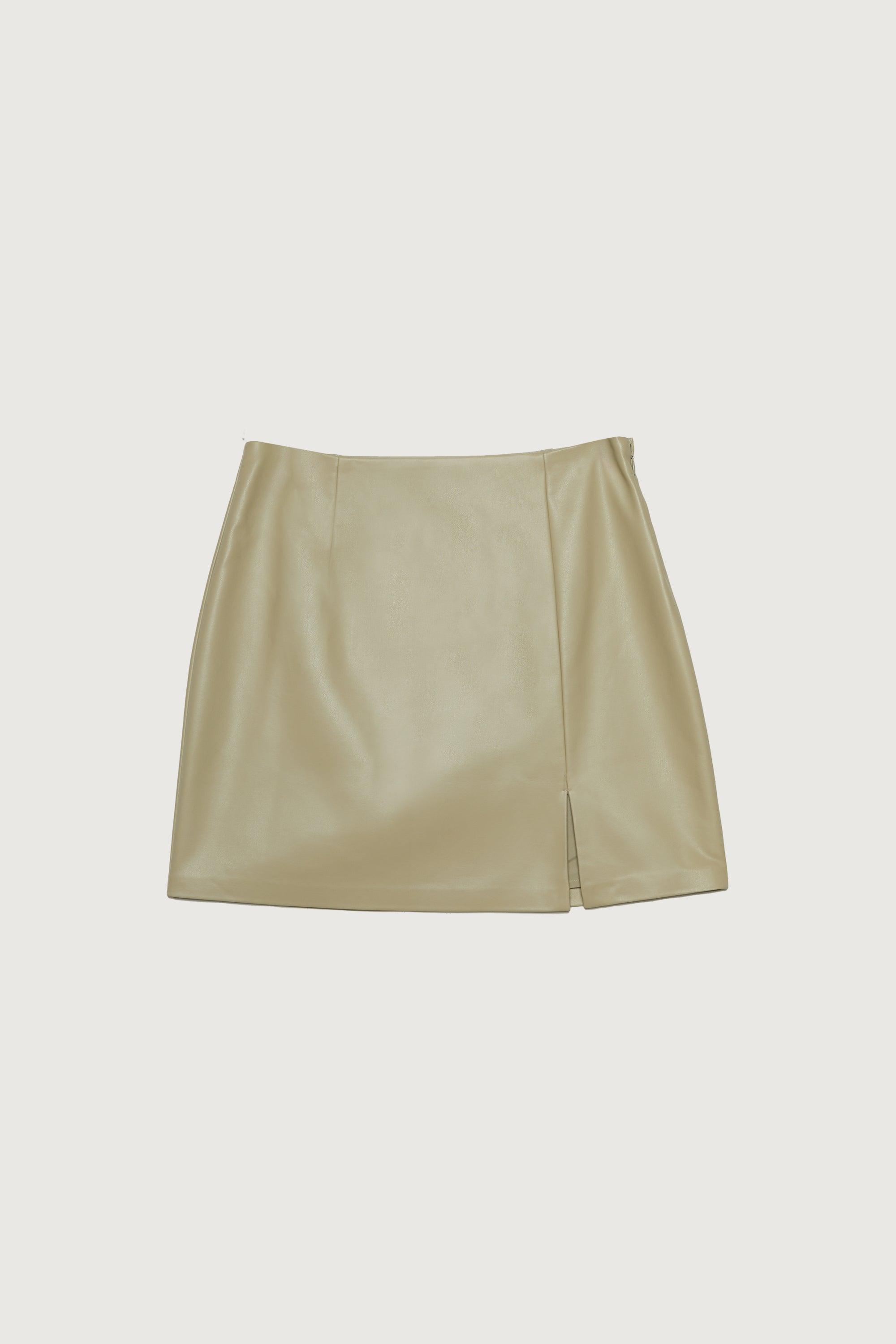 VEGAN LEATHER MINI SKIRT by OAK + FORT