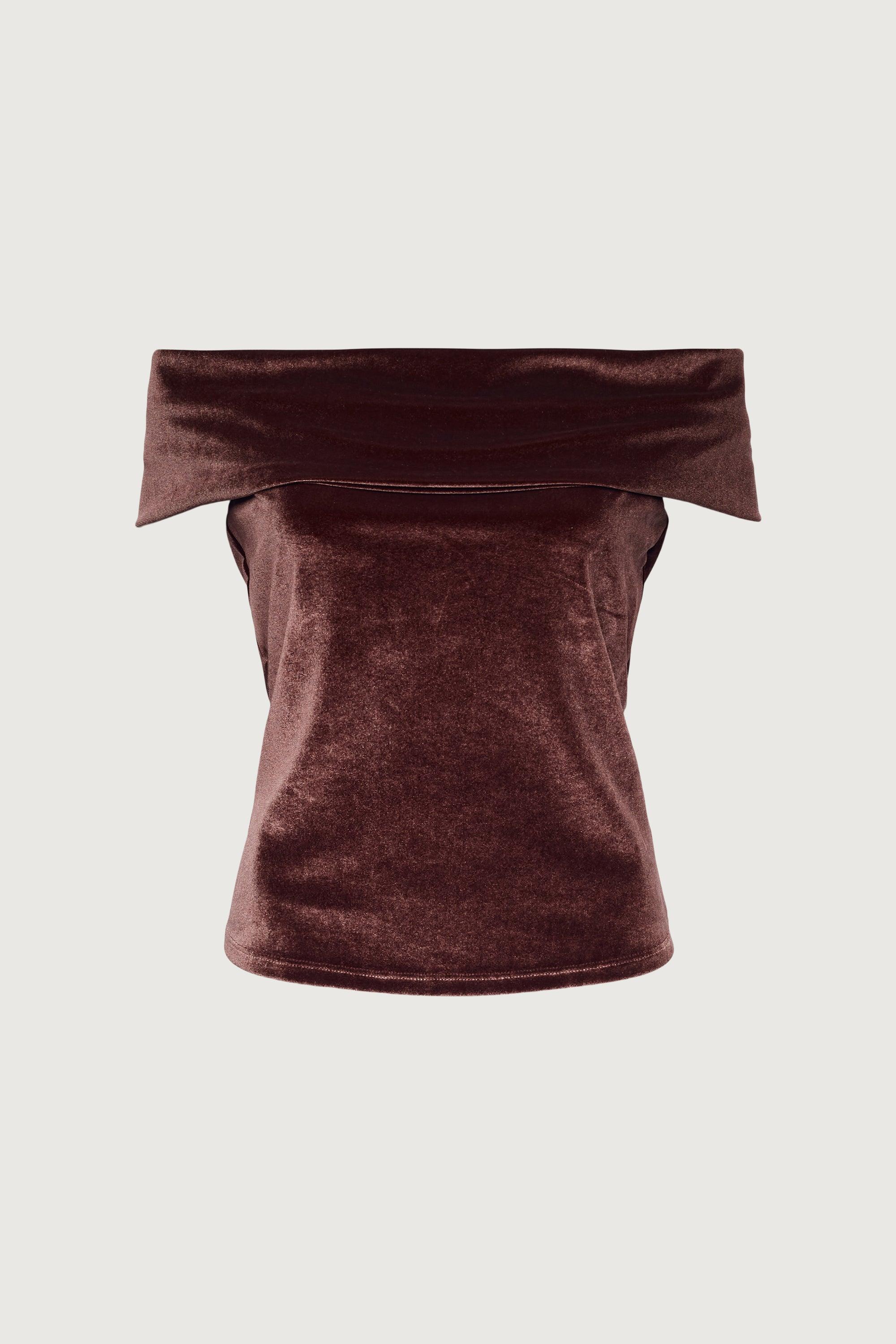 VELVET OFF THE SHOULDER TOP by OAK + FORT