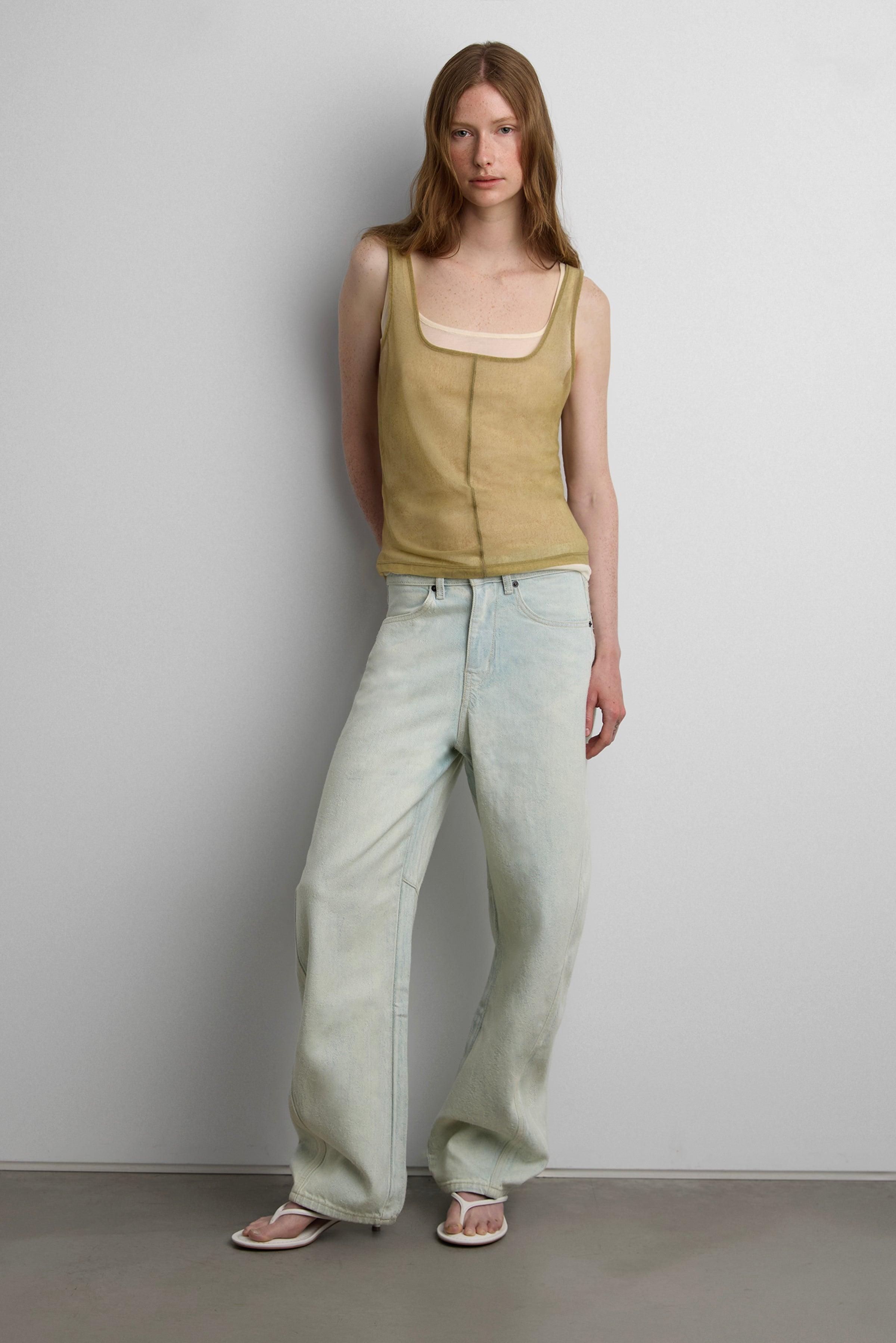 VINTAGE BARREL JEAN WITH SEAM DETAIL by OAK + FORT
