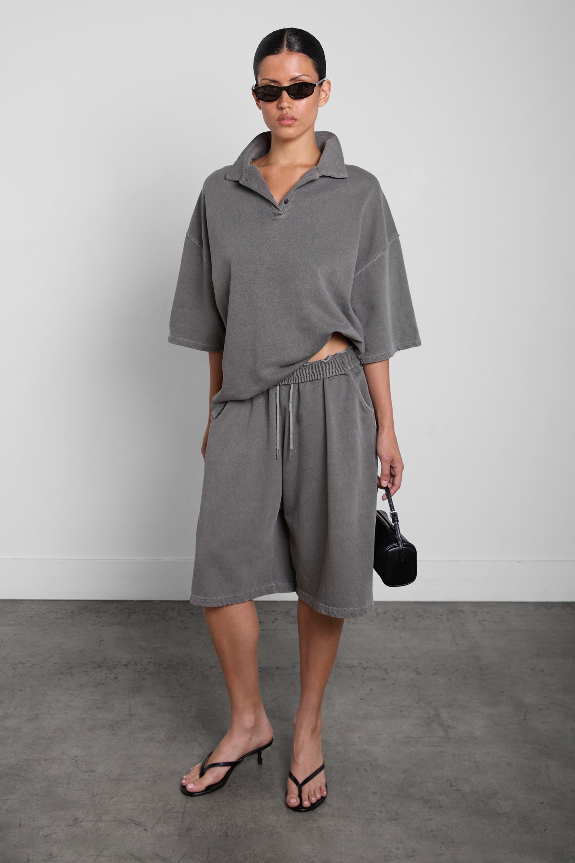 VINTAGE WASH SWEATSHORT by OAK + FORT