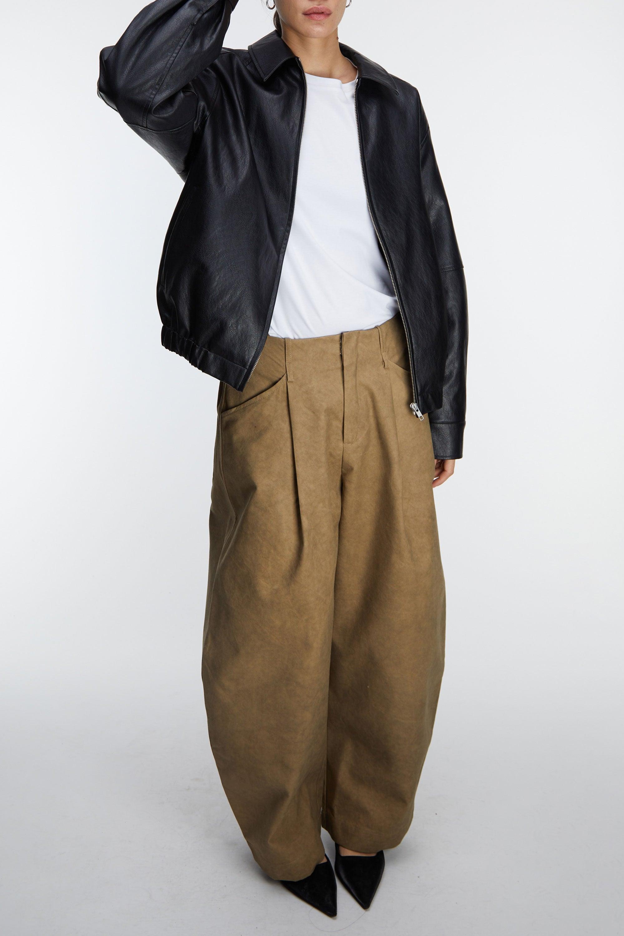 VOLUMINOUS BARREL LEG PANT by OAK + FORT