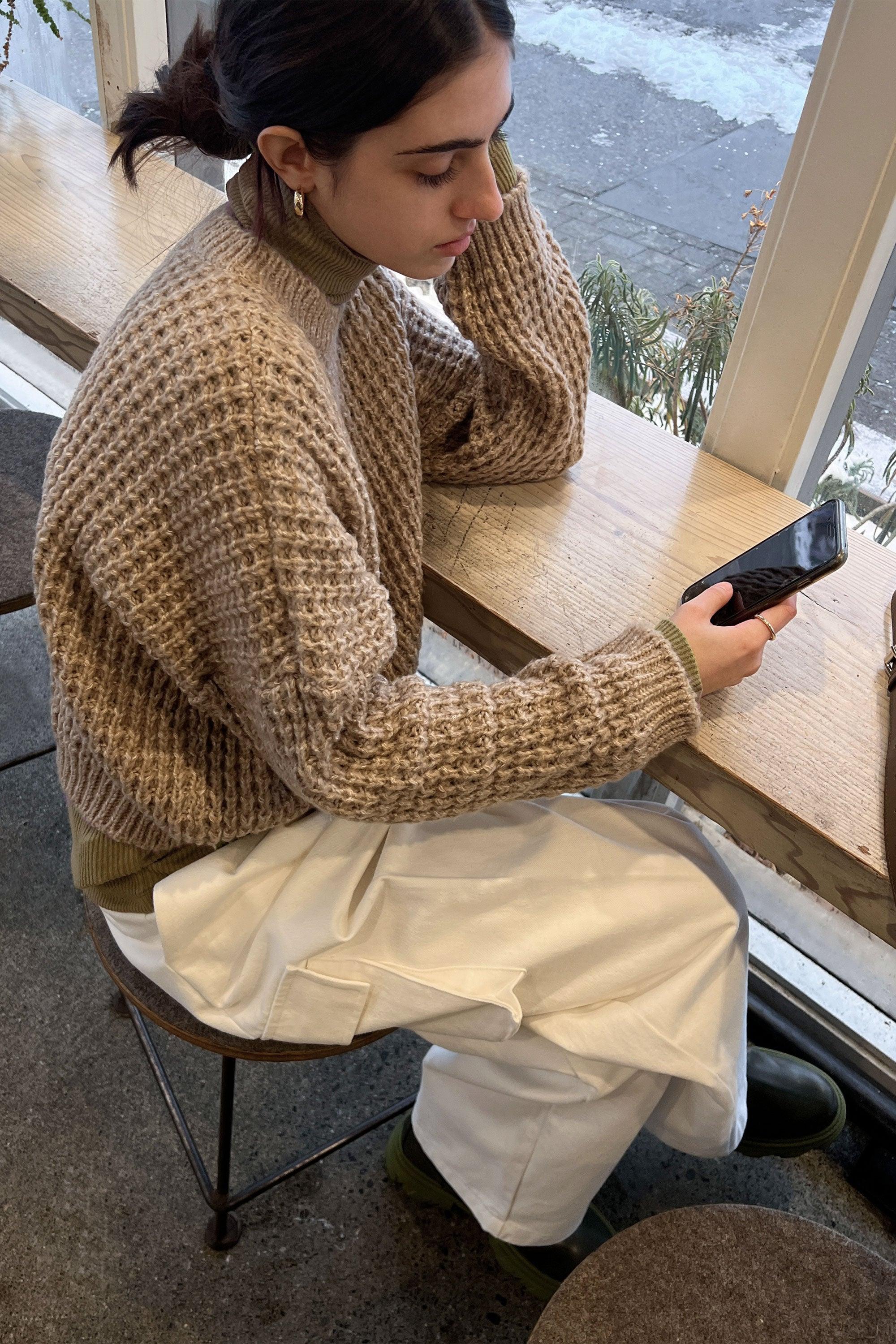 WAFFLE KNIT SWEATER by OAK + FORT