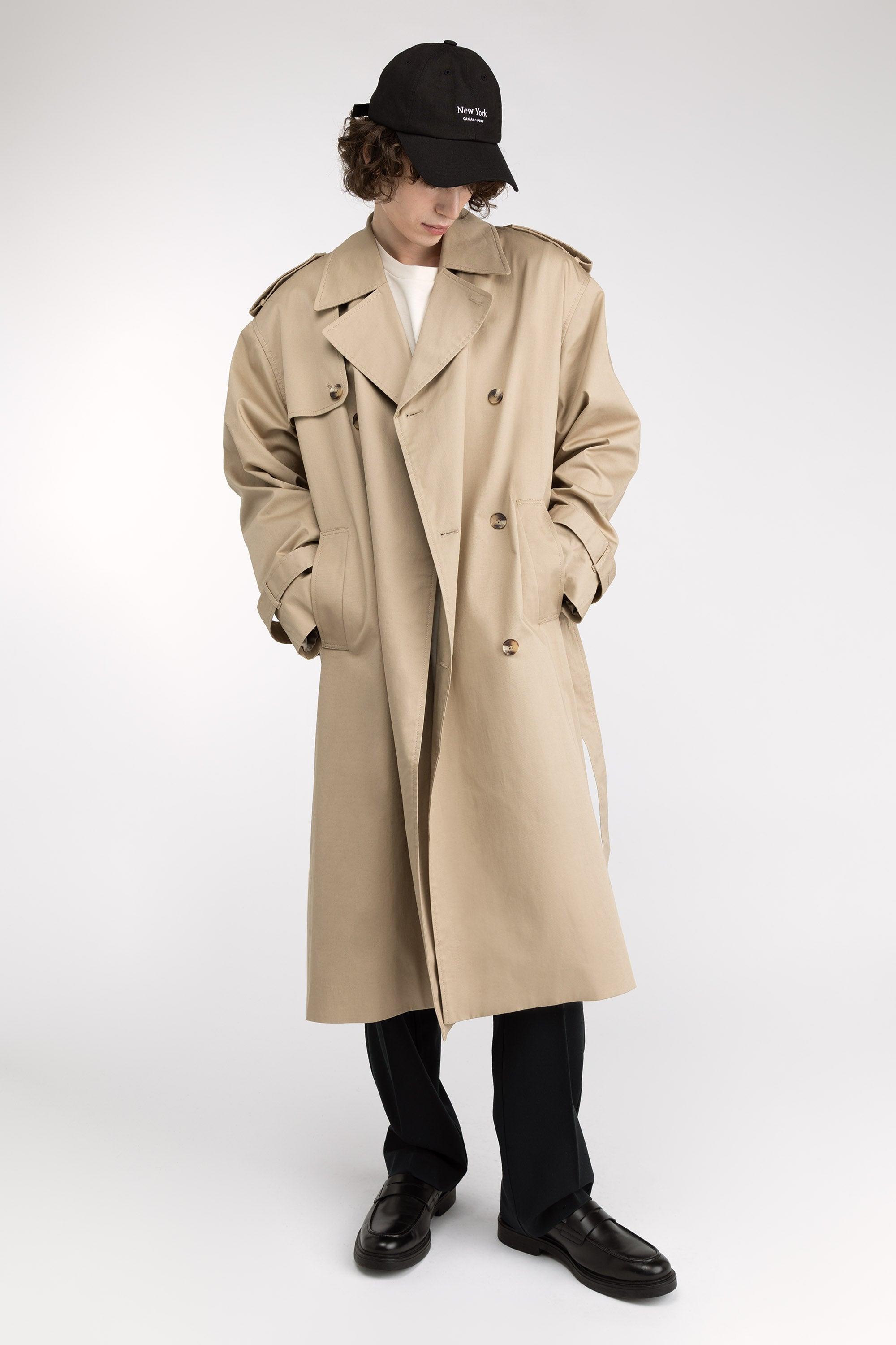 WATER REPELLENT COTTON TRENCH COAT by OAK + FORT
